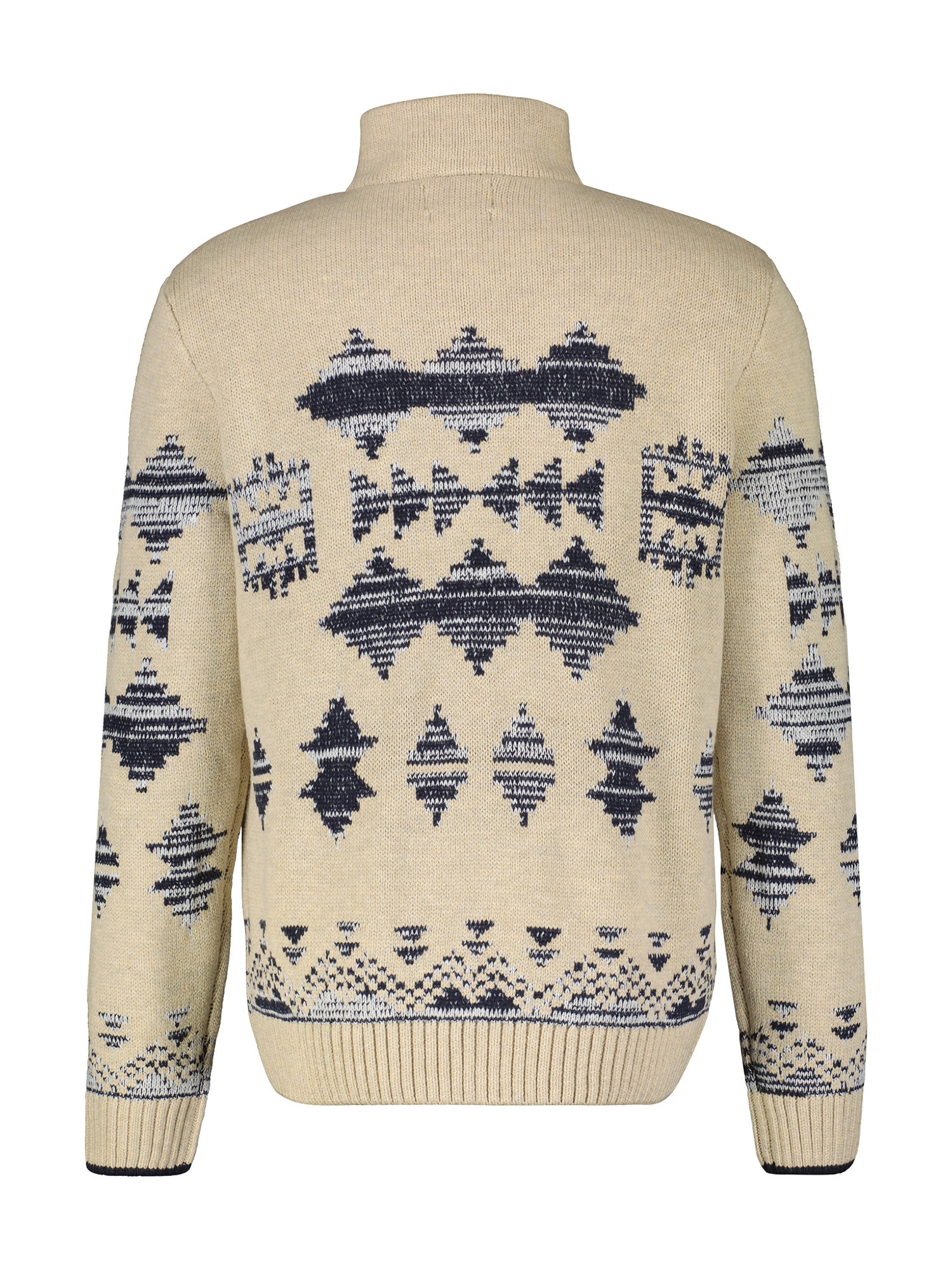 LERROS Strickpullover »LERROS Jaquardpullover mit Troyerkragen«