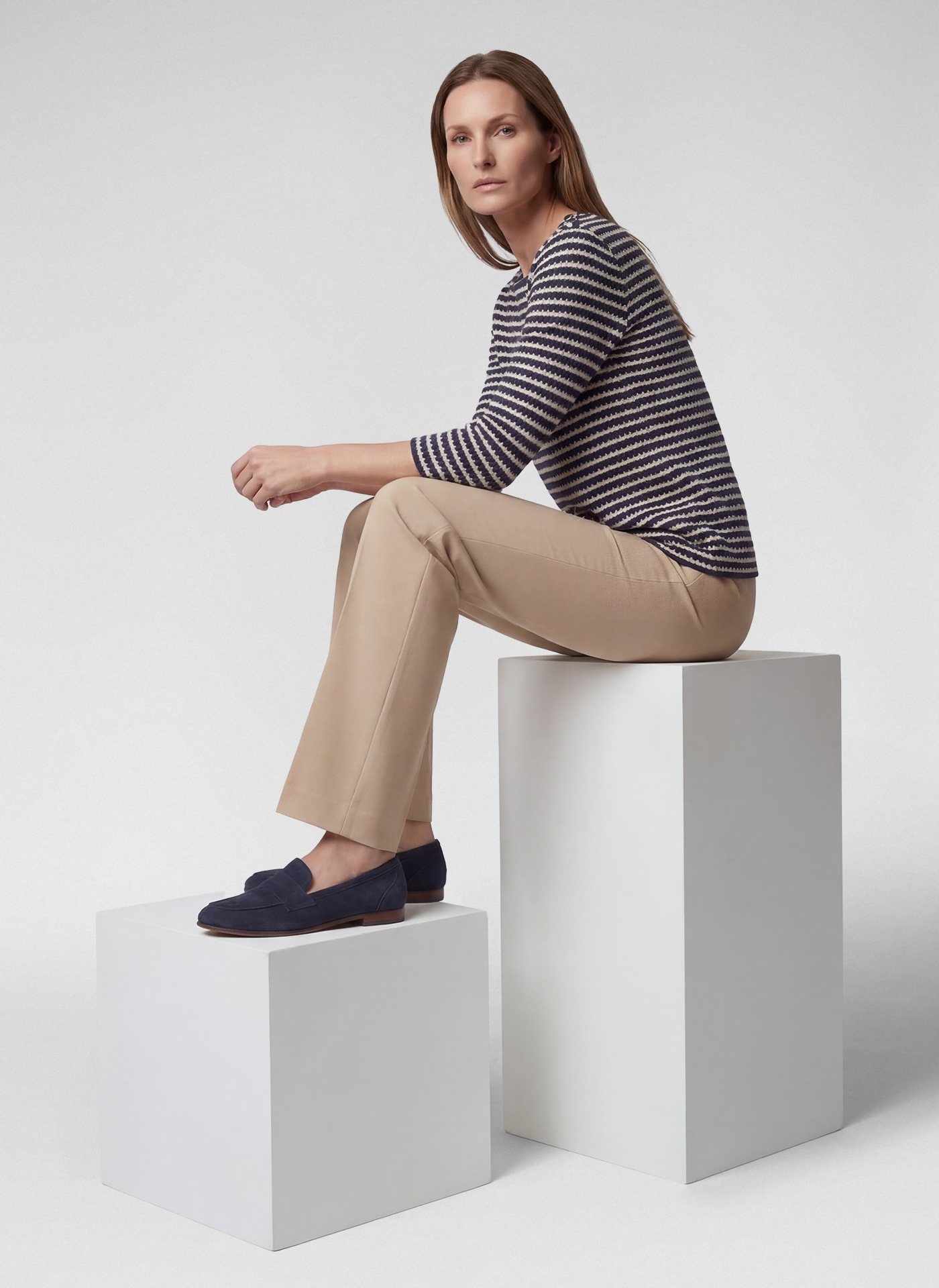 Rabe 3/4 Arm-Pullover im Streifen-Look