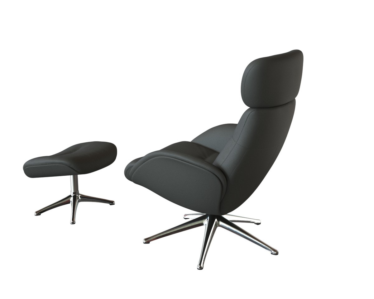 FLEXLUX Relaxsessel »Elegant, Funktionsessel, Polstersessel, Armlehnen-, TV-Fernsehsessel,«, Premium Komfort, Rücken- und Kopfteilverstellung, Drehbar, Fuß Alu