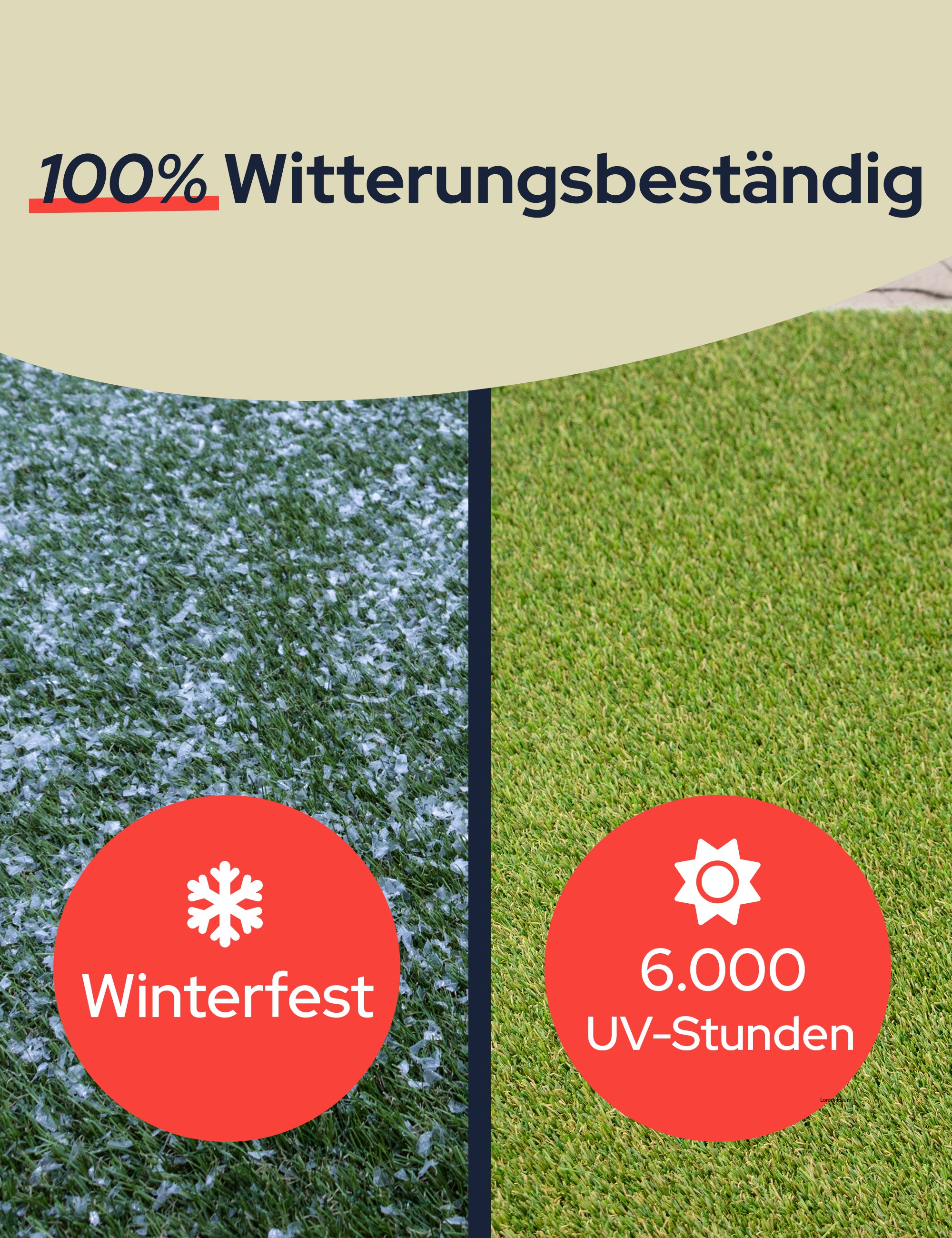 Primaflor-Ideen in Textil Kunstrasen »Kunstrasen MIAMI«, rechteckig, 22 mm Höhe, natürliche Optik, wasserdurchlässig, für Balkon, Terrasse & Garten
