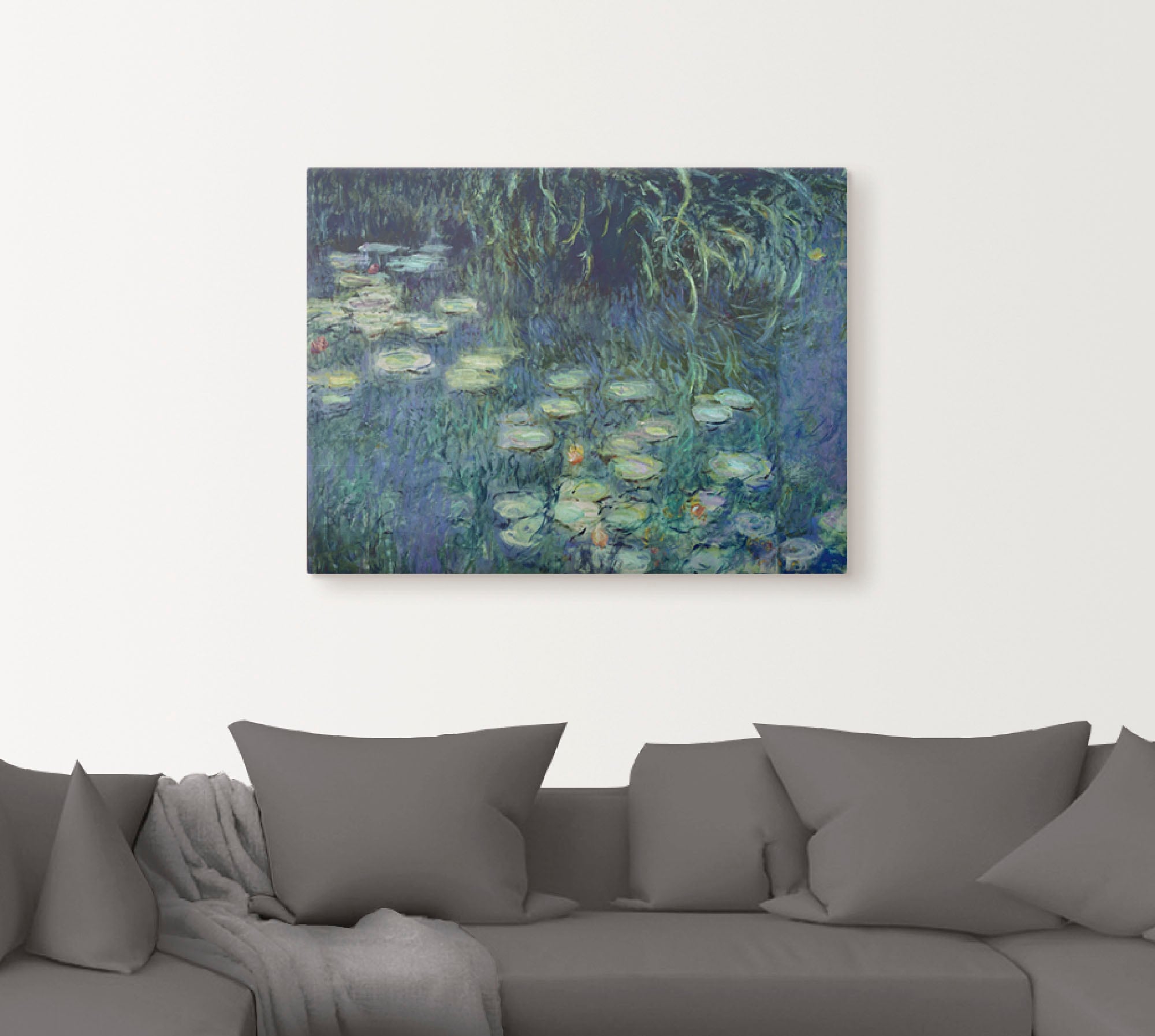Artland Leinwandbild »Teil Seerosenbild Musée de l'Orangerie«, Blumen, (1 St.), auf Keilrahmen gespannt