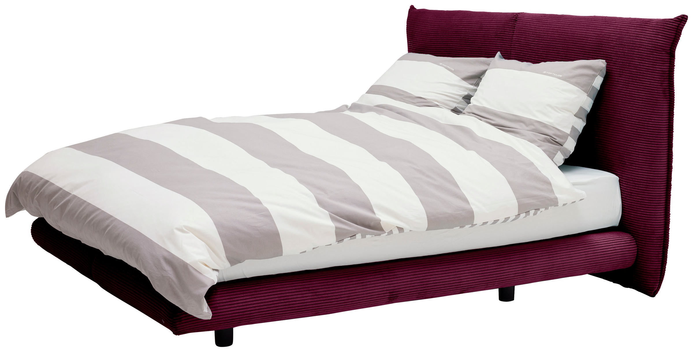 TOM TAILOR HOME Boxspringbett »SOHO PILLOW BOX«, in Schwebeoptik, Kopfteil in Kissenform, Höhe 120 cm