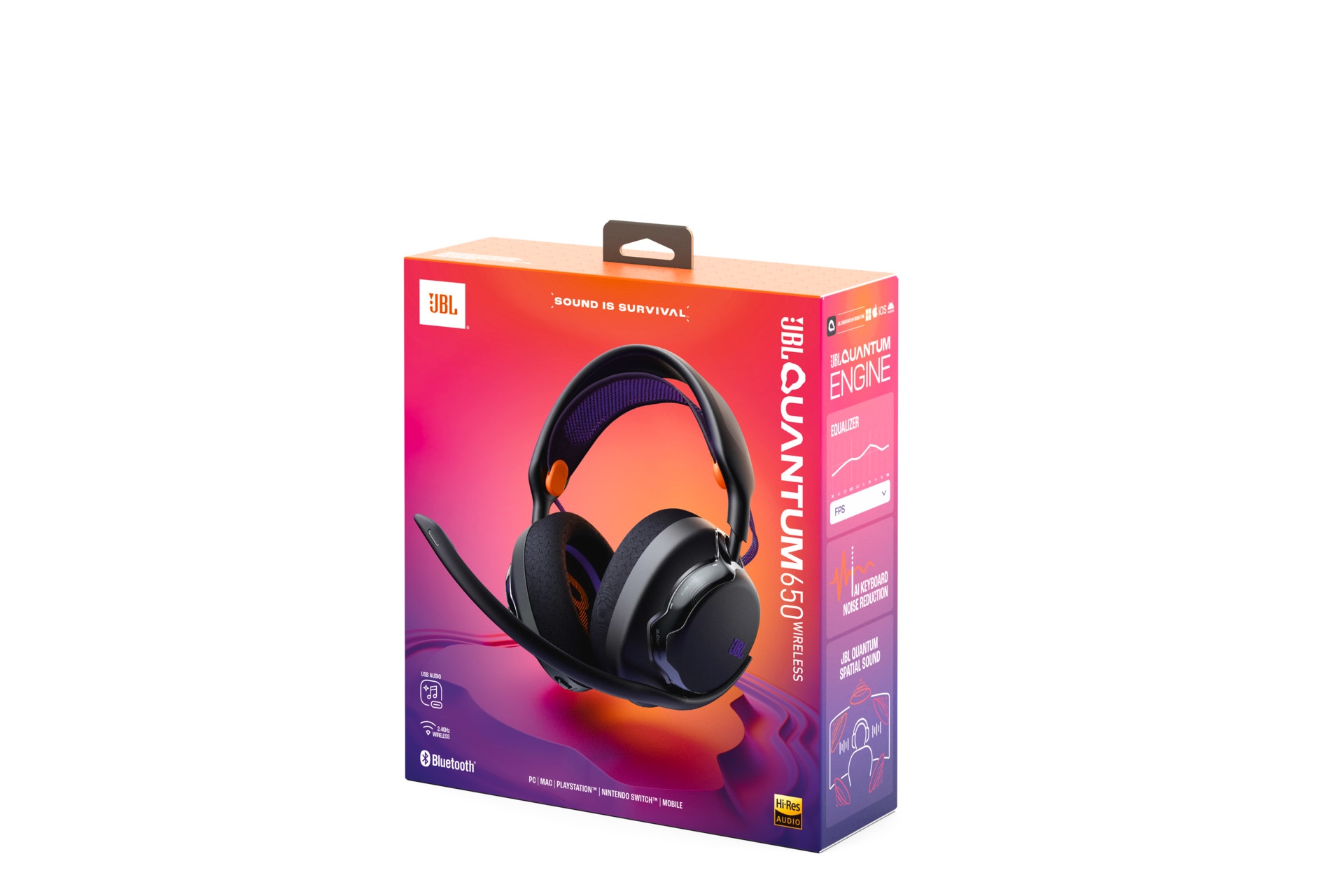 JBL Gaming-Headset »Quantum 650 - Kabelloses Gaming-Headset für mehrere Plattformen« A2DP Bluetooth Freisprechfunktion