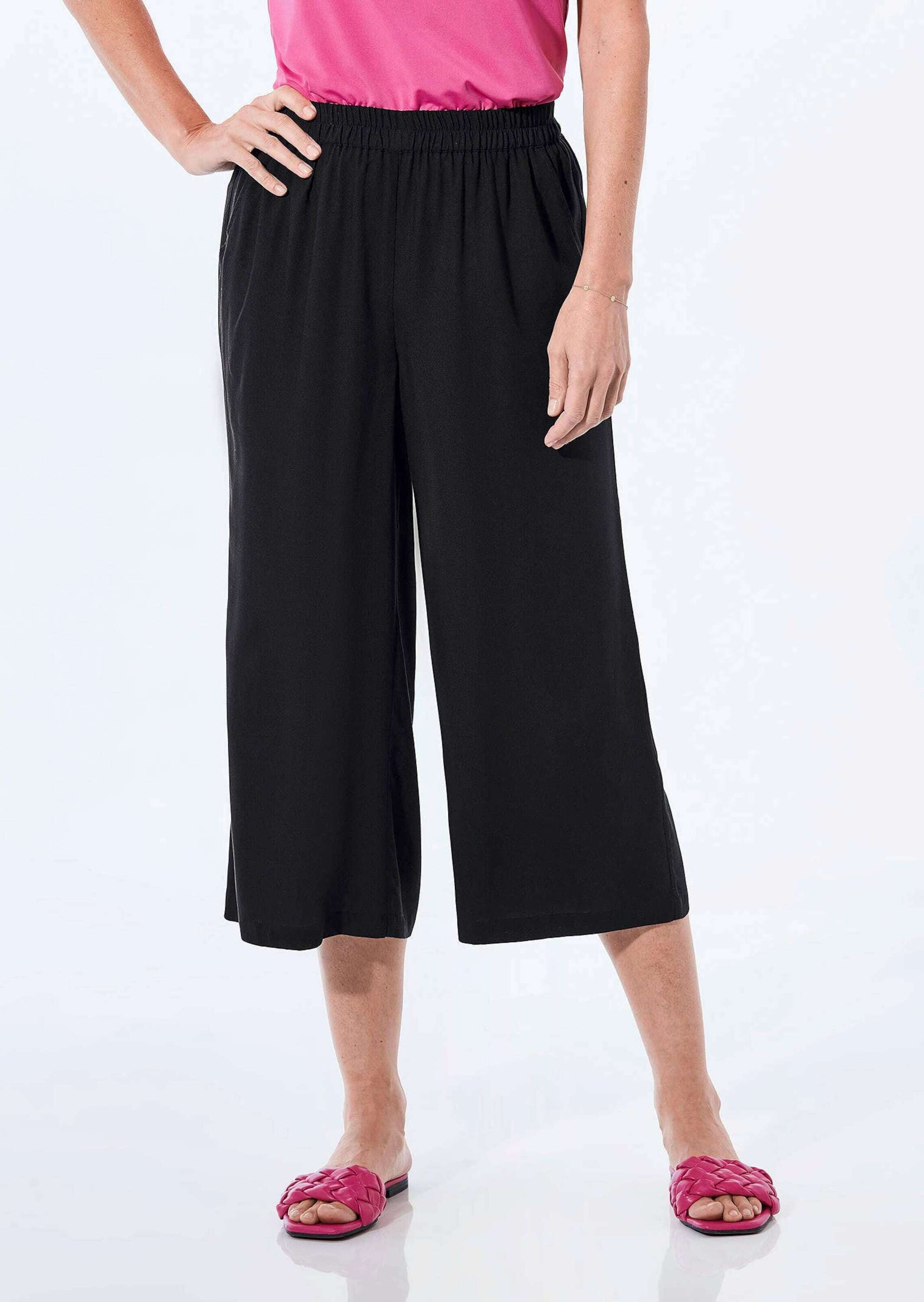 GOLDNER Schlupfhose »Kurzgröße Hose mit Schlupfbund und Zierelement«