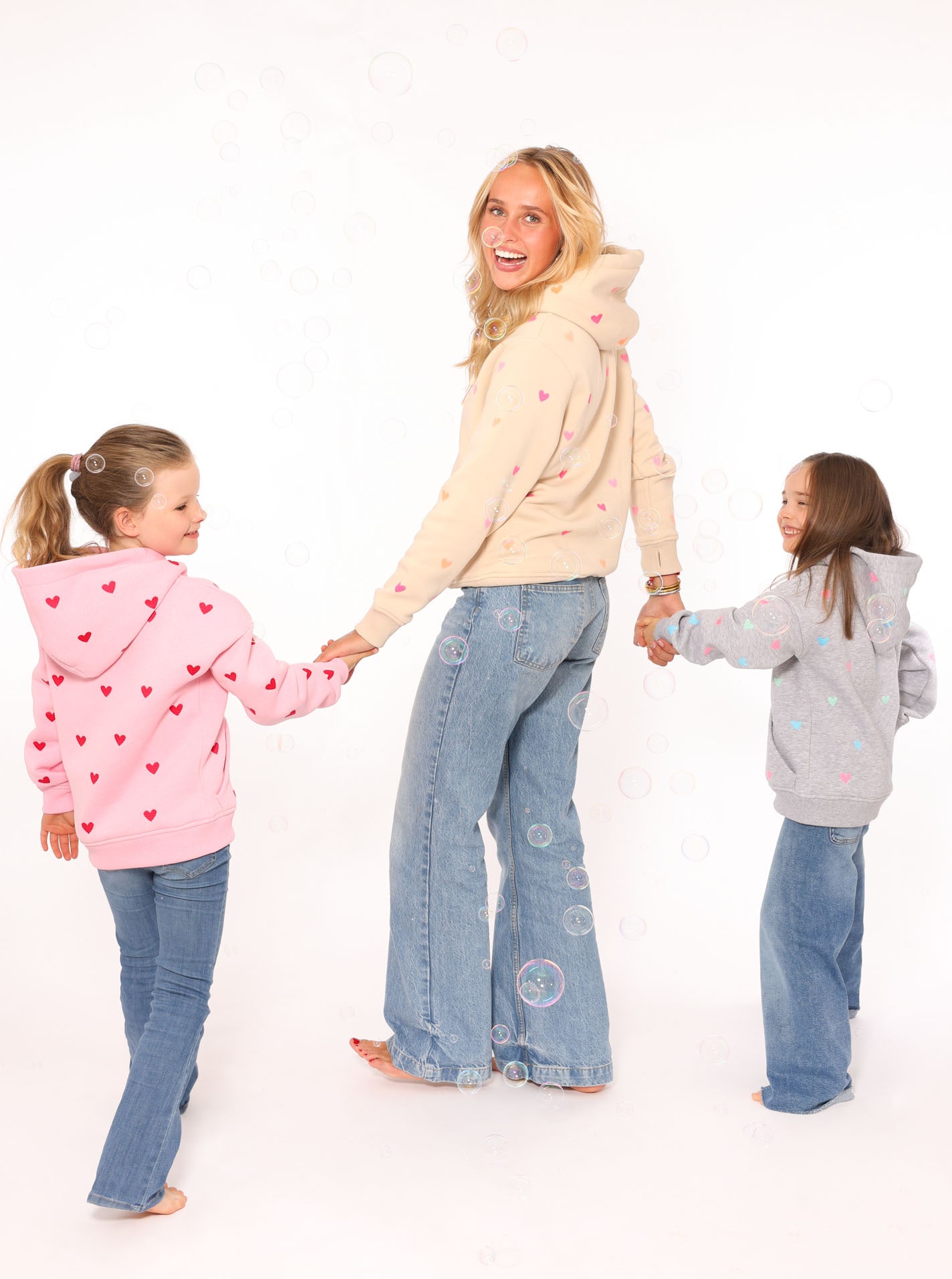 Zwillingsherz Hoodie »"Hearts"«, mit Mini Me Style für Mütter & Töchter