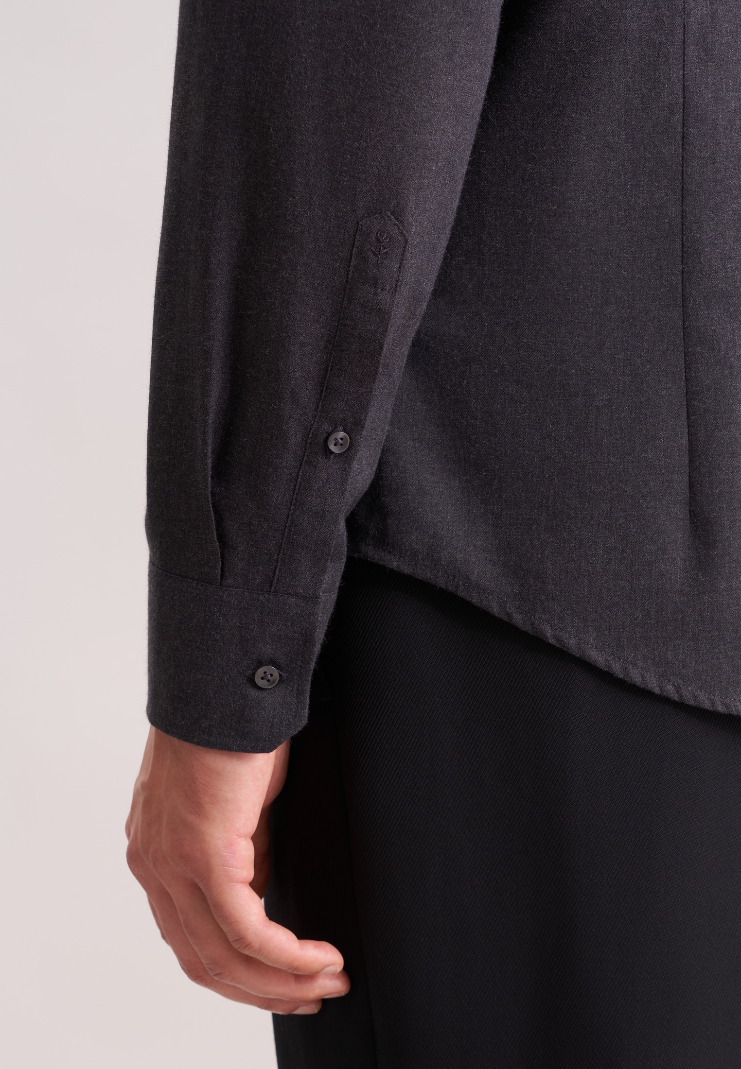 seidensticker Flanellhemd »Schwarze Rose« X-Slim 1/1 Kentkragen Uni