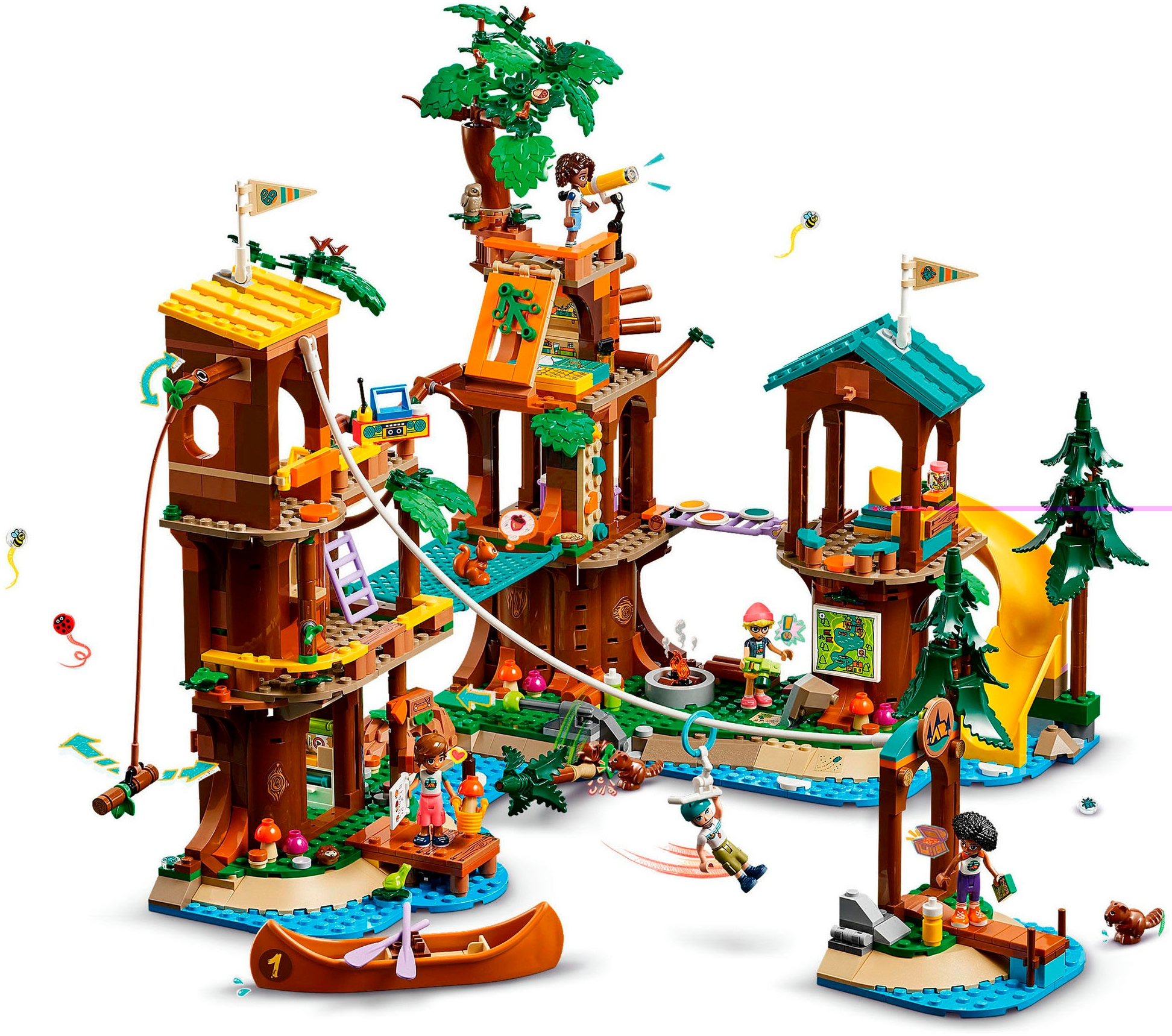 LEGO® Konstruktionsspielsteine »Baumhaus im Abenteuercamp (42631), LEGO Friends«, (1128 St.), Made in Europe