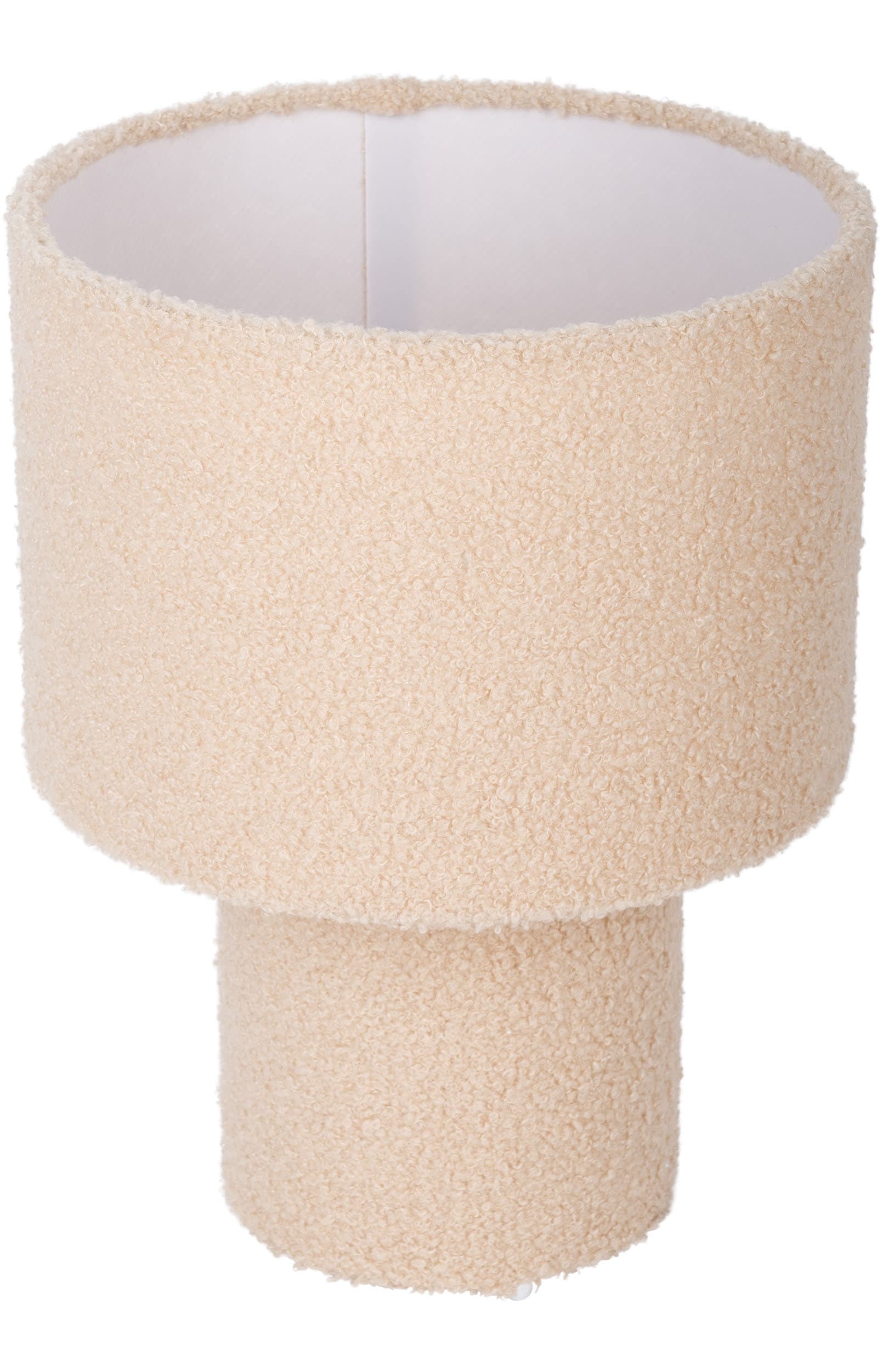 näve Tischleuchte »Fluffy«, 1 flammig, Leuchtmittel E27 | ohne Leuchtmittel, fluffiger Plüschbezug, H:31cm D:23cm, Zuleitung mit Kippschalter, E27