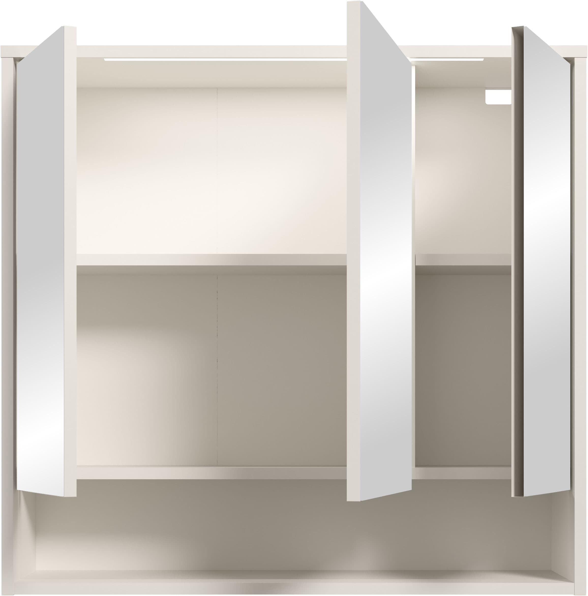 BASIC by Balculina Spiegelschrank »Lucera BxHxT 80x75x20 cm« 1 Stk. tlg. Breite 80cm, LED-Beleuchtung kaltweiß