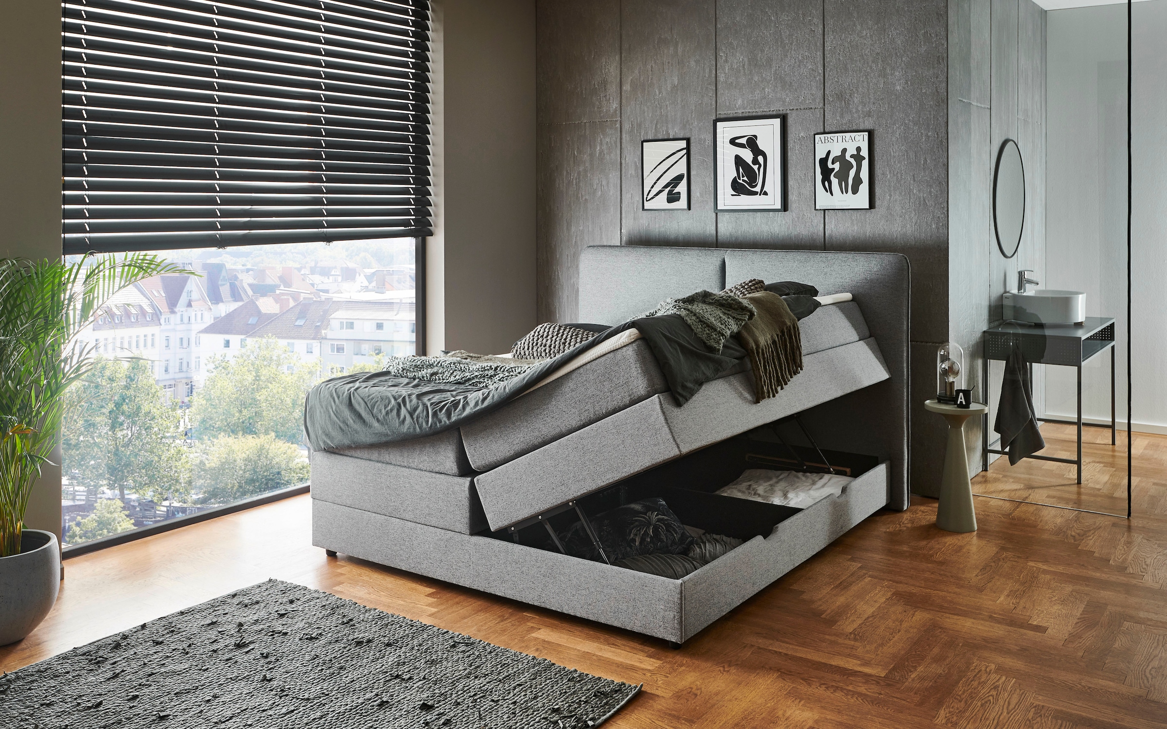 meise.möbel Boxbett »Columbia mit extra großem Bettkasten«, erhältlich in 180x200cm