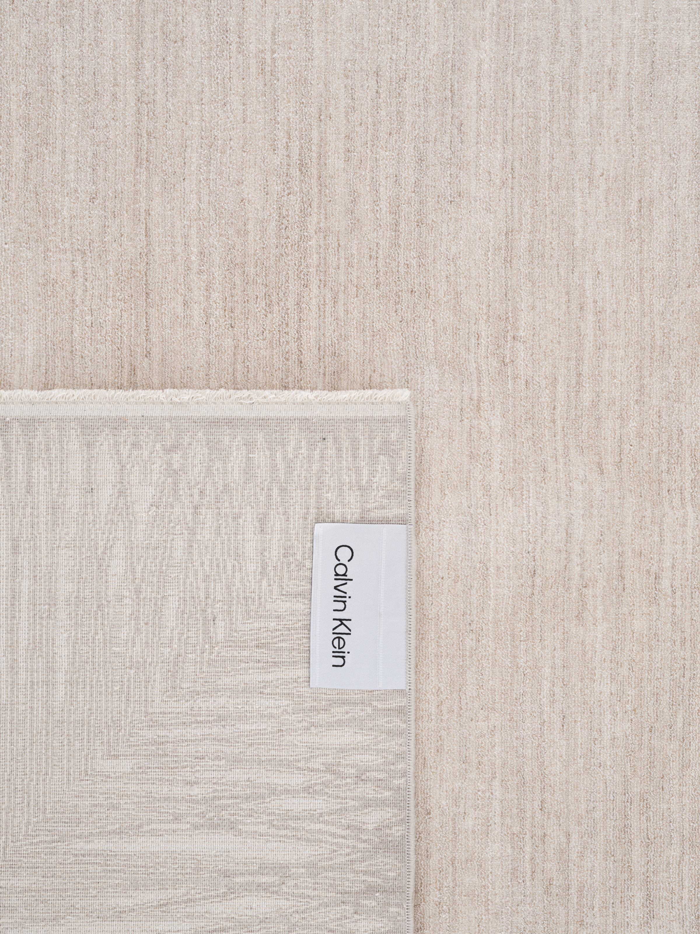 Calvin Klein home Teppich »Passages, mit Fransen, Designerteppich« rechteckig 5 mm Höhe Rahmen, meliert, Wohnzimmer, Schlafzimmer, Esszimmer