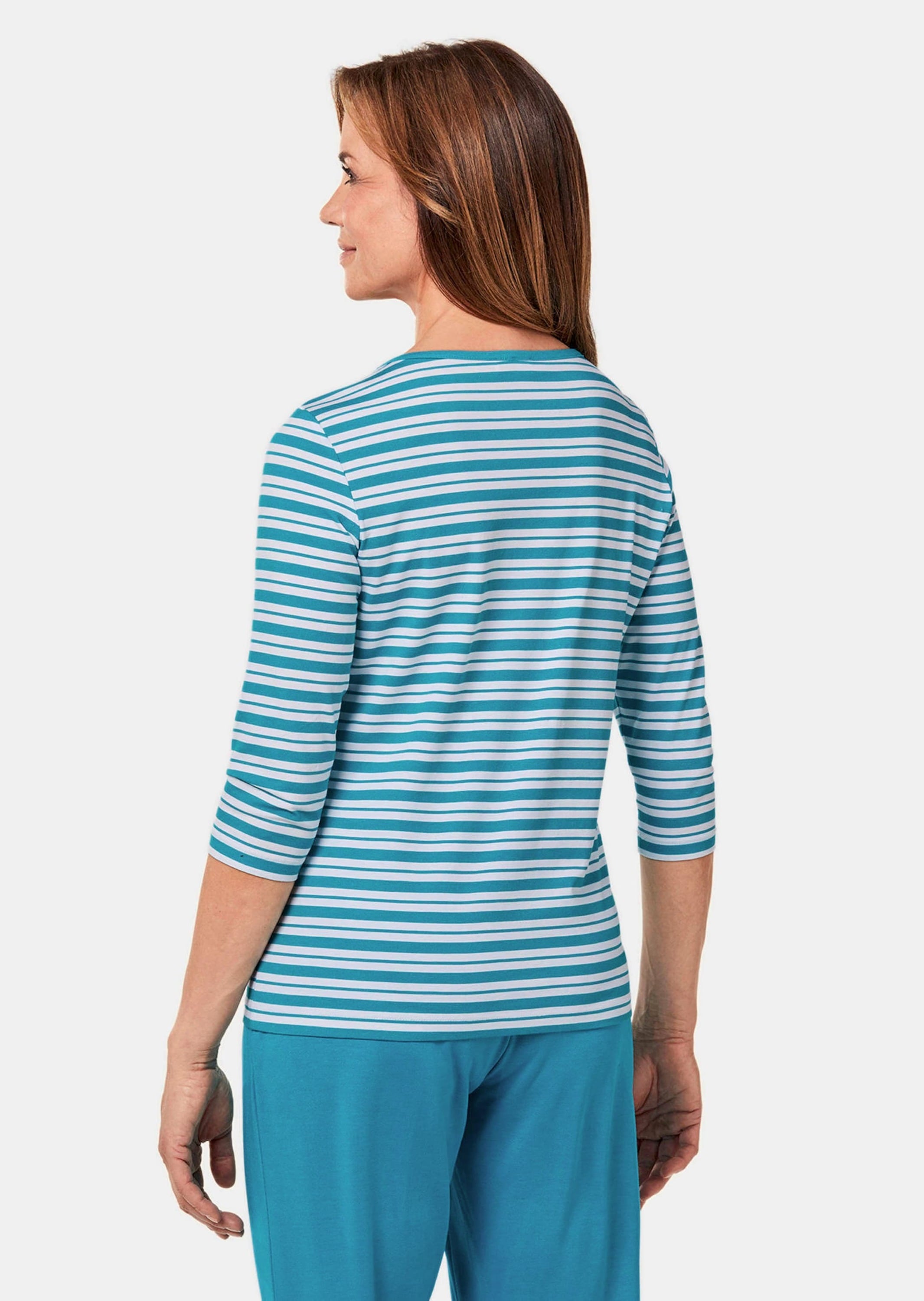 GOLDNER 3/4-Arm-Shirt »Ringelshirt mit U-Boot-Ausschnitt«