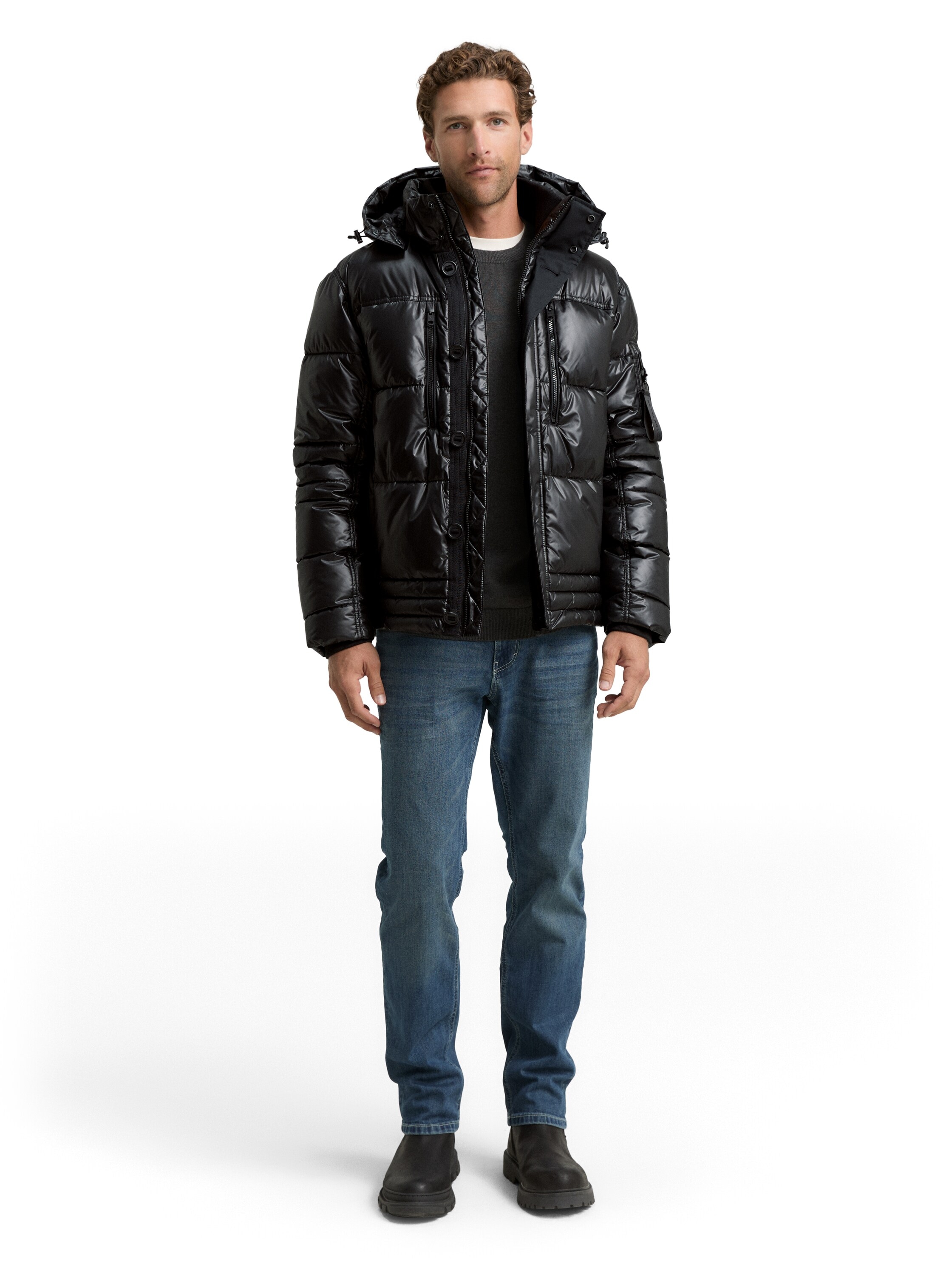 TOM TAILOR Steppjacke, mit Kapuze, mit Kapuze