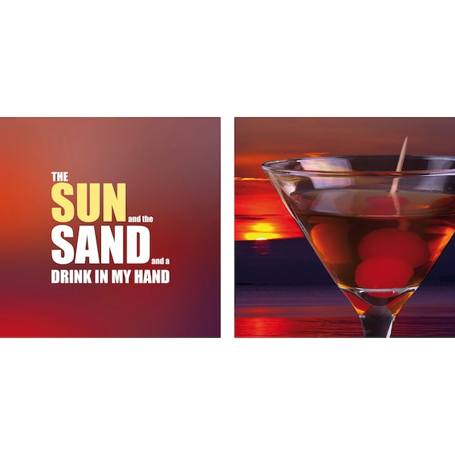 queence Leinwandbild »Sun, Sand & Drink«, (Set), 2er-Set bei OTTO