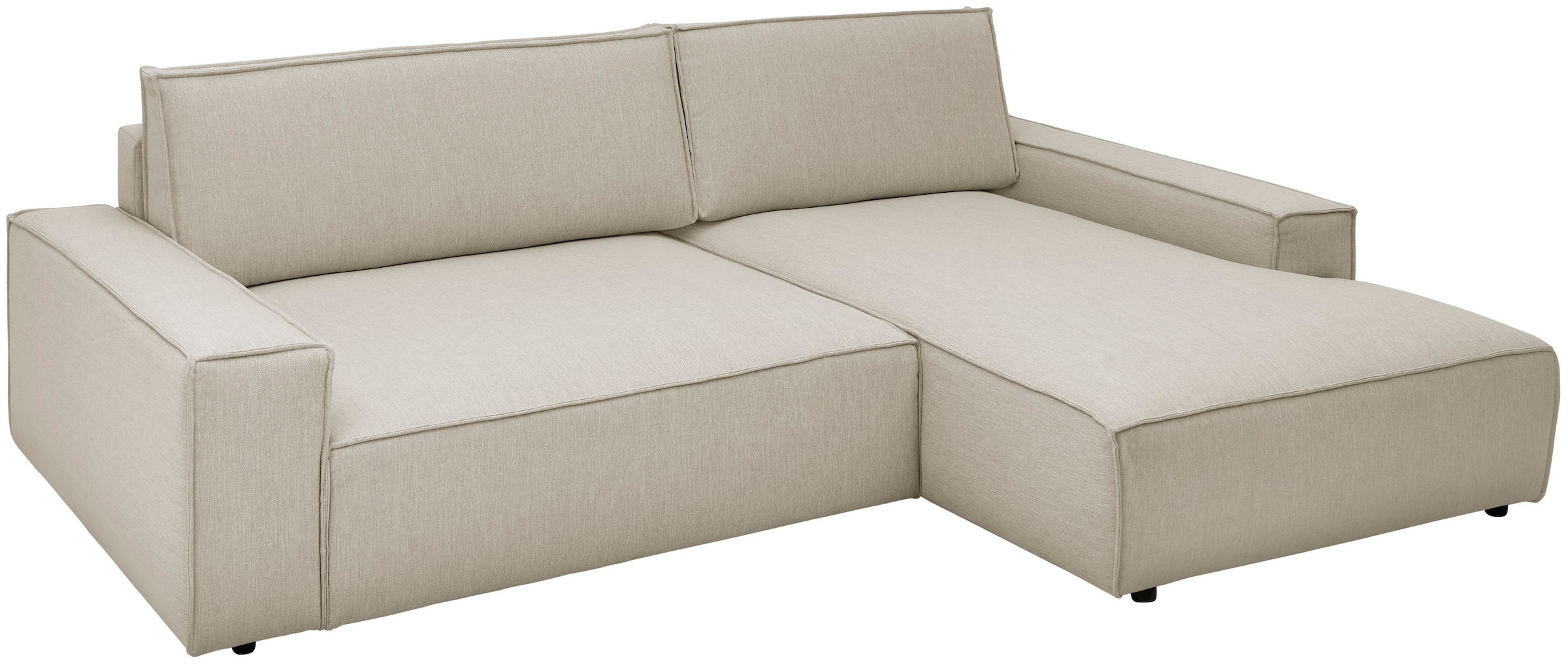 Home affaire Ecksofa »NEU: SHERWOOD XXL 284, Big-Sofa L-Form, tiefe Sitzfläche 95 cm, Cord«, Recamiere rechts/links, als Schlafsofa stellbar, Cord u. Leinenoptik
