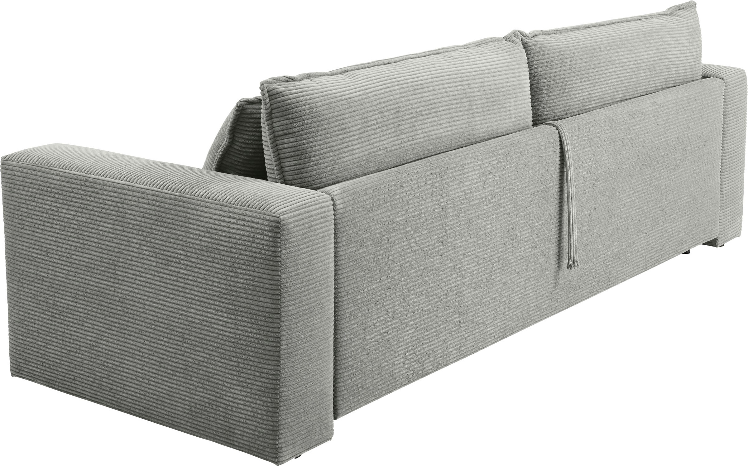 Places of Style 3-Sitzer »PIAGGE«, Cord-Bezug - mit Bettfunktion und Bettkasten, mit praktischem Topper