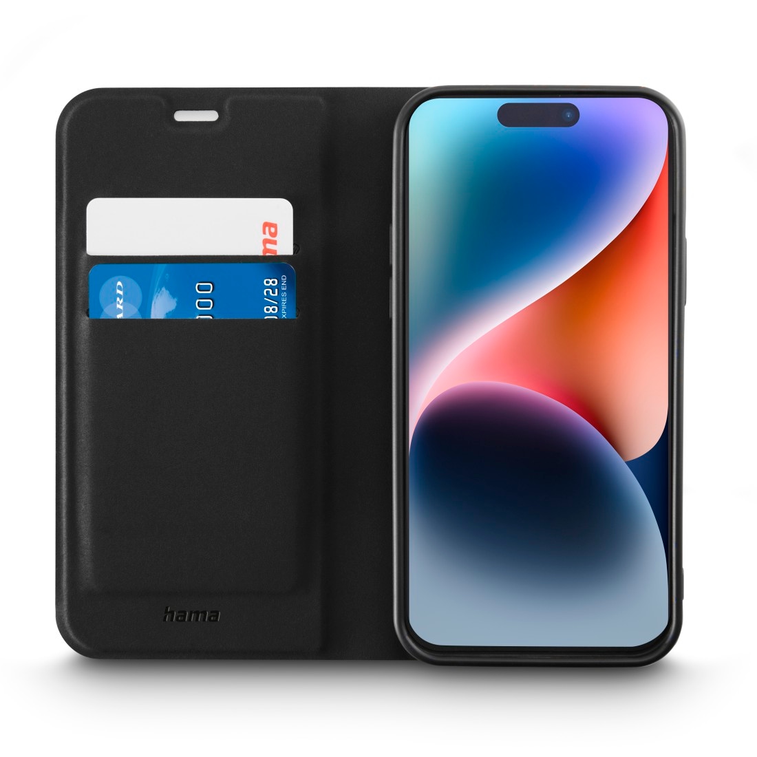 Hama Smartphone-Hülle »Handytasche Booklet für Apple iPhone 15 Plus mit Kartenfächer, Schwarz«, iPhone 15 Plus