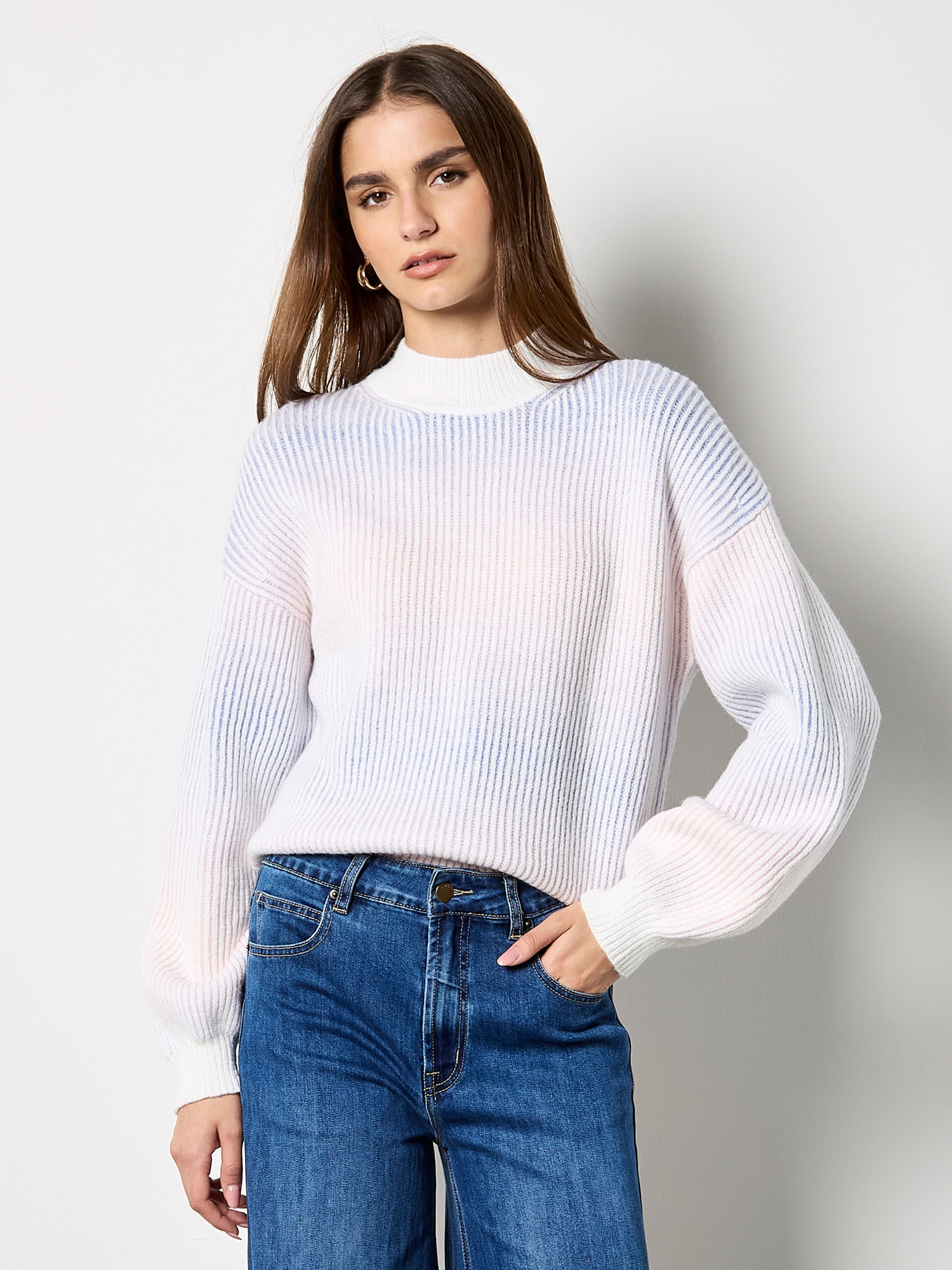 Apricot Stehkragenpullover »Pullover« in Rippstrick