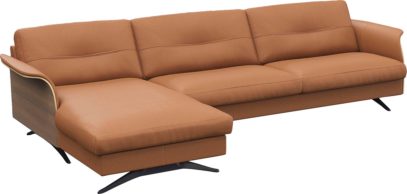 FLEXLUX Ecksofa »Glow, super bequem durch hochwertigem Sitzaufbau mit Federkern, L-Form«, Modernes skandinavisches Design