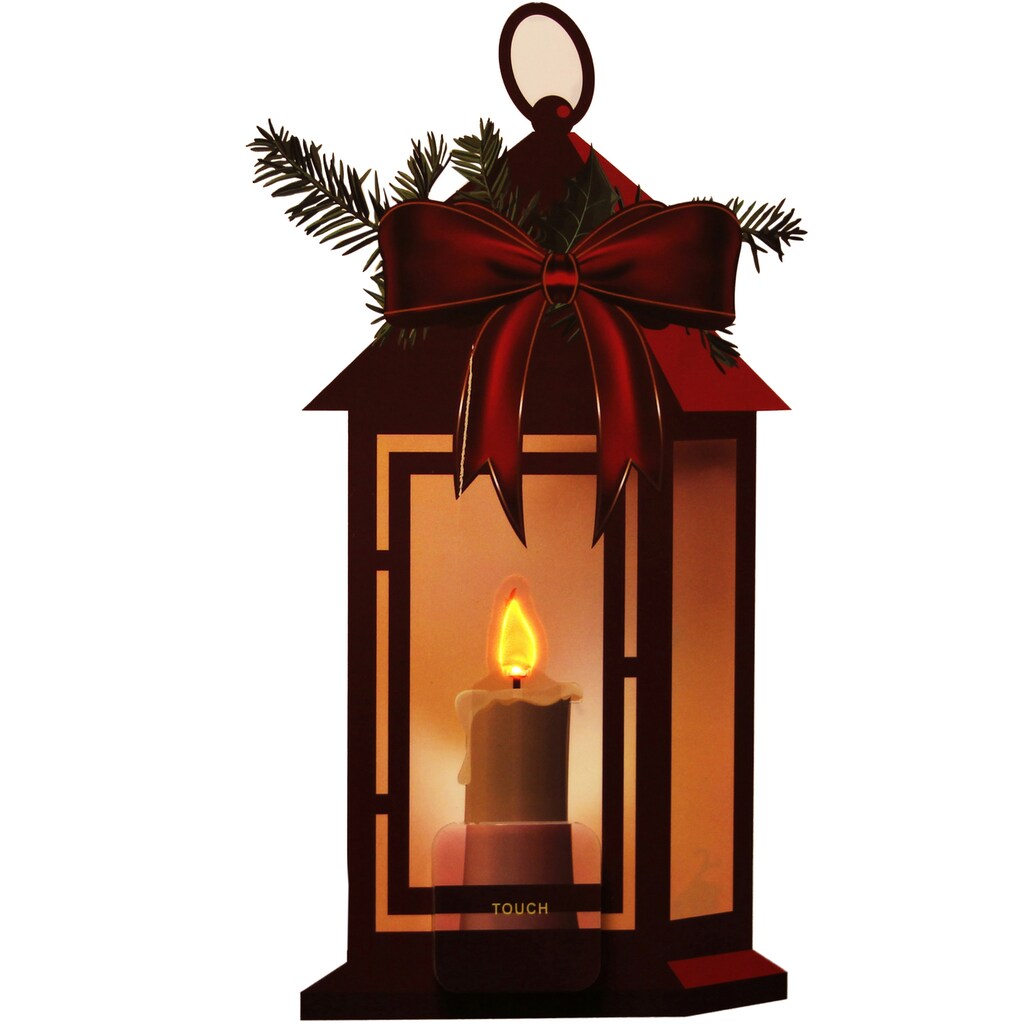 Star-Max LED Fensterbild »Weihnachtsdeko, 2 unterschiedliche Bilder im Set«, 1 flammig-flammig