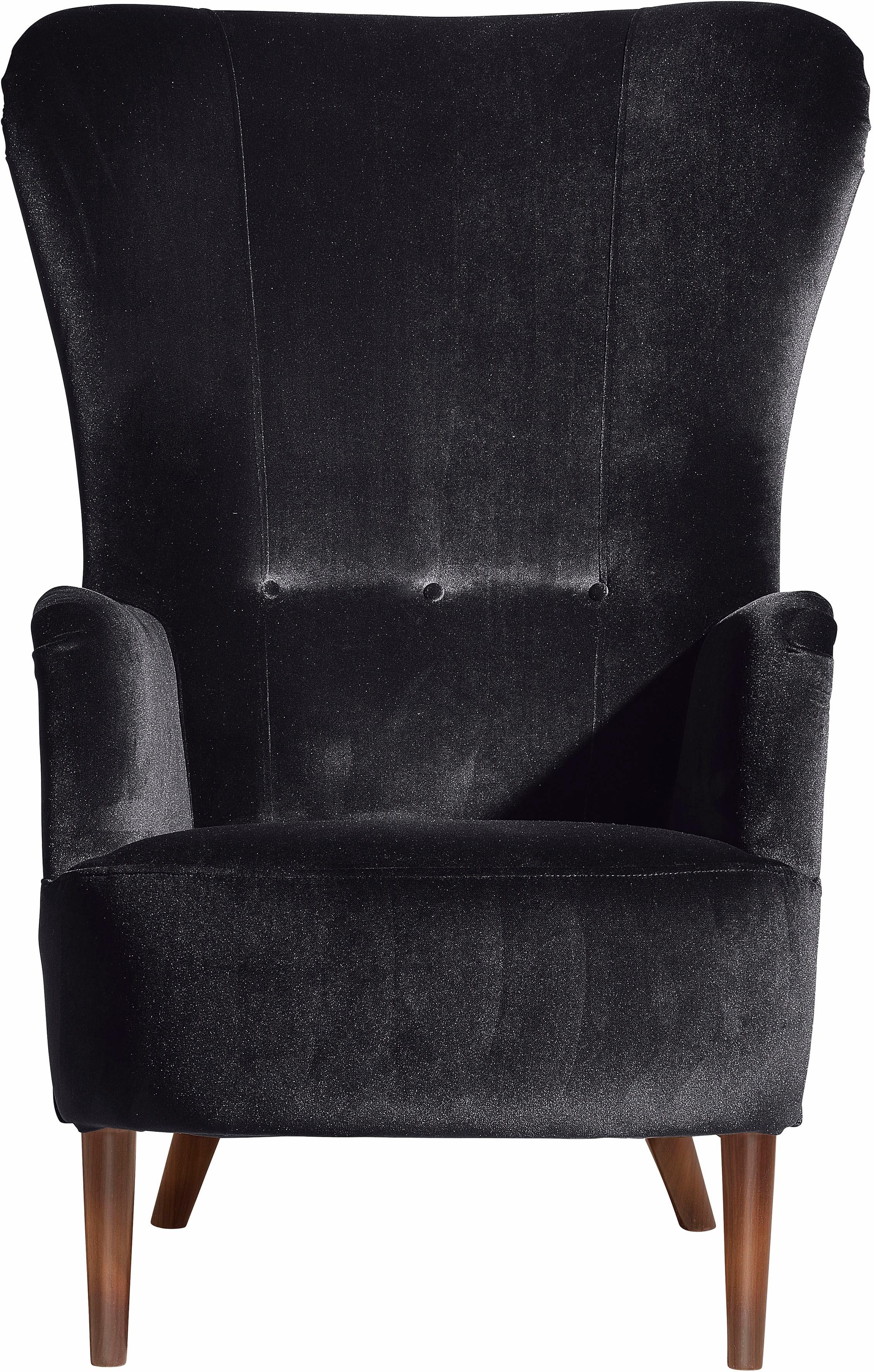 Max Winzer® Sessel »Lianns, Hochlehnsessel, Ohrensessel«, im Retrostil, mit Knopfheftung, Hochlehner