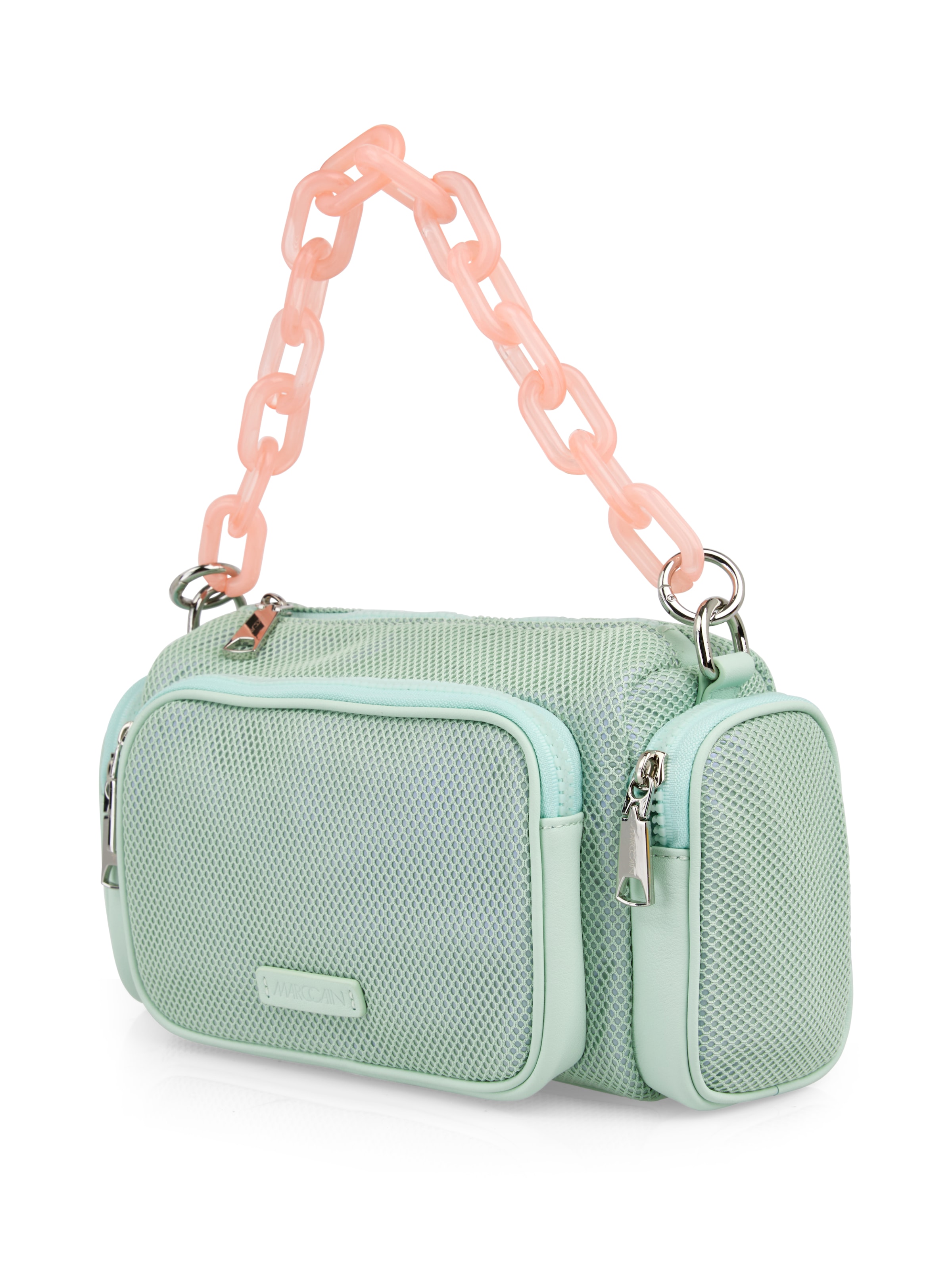 Marc Cain Umhängetasche »Sports Mindful Moving« Damen Handtasche, Schultertasche mit Ketten-Tragegriff