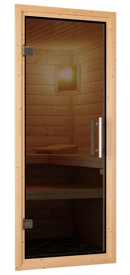 Karibu Sauna »Siirin« Set,  9 KW-Ofen mit integrierter Steuerung