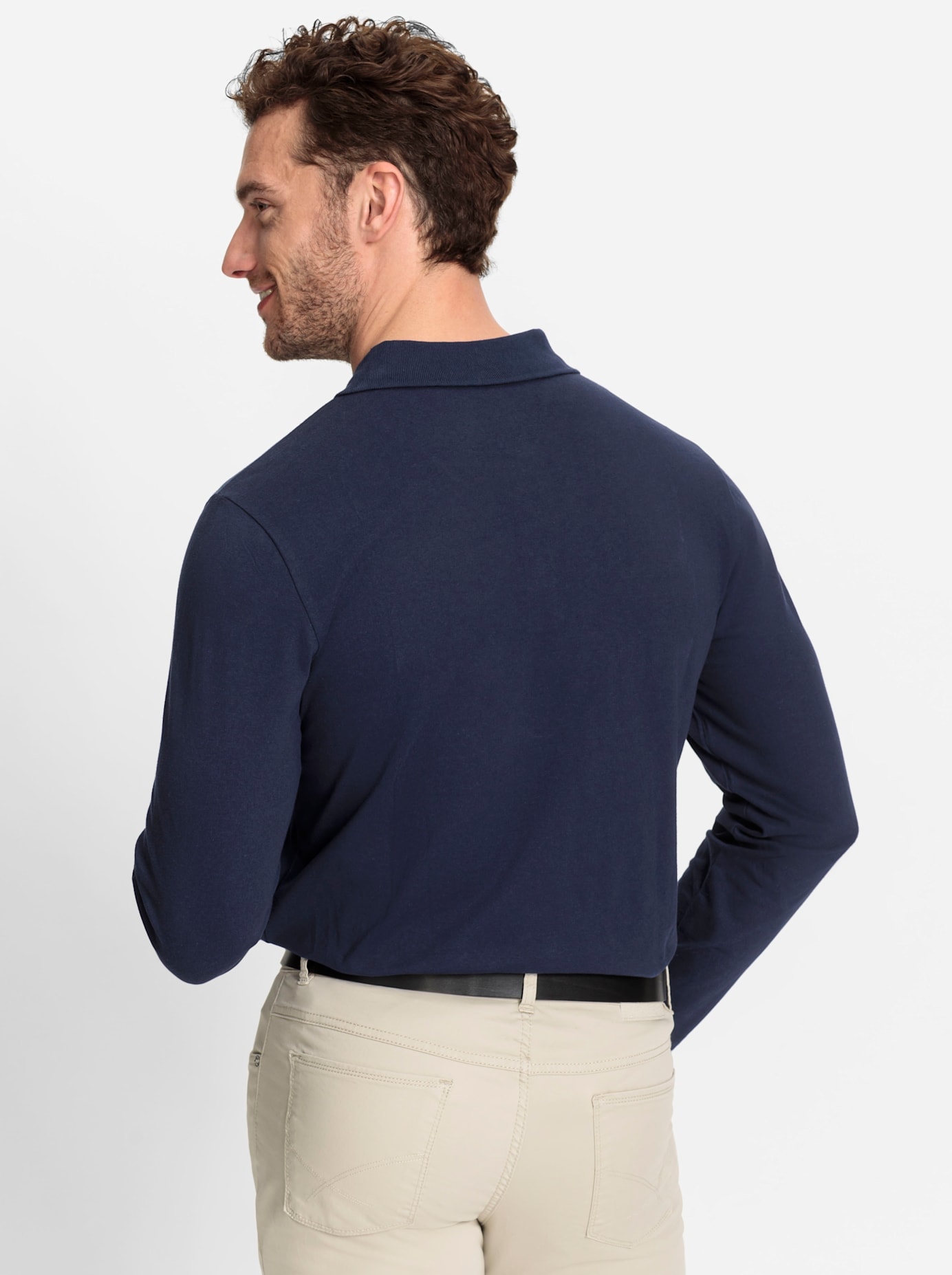Marco Donati Poloshirt »Langarm-Poloshirt«, (1 tlg.)