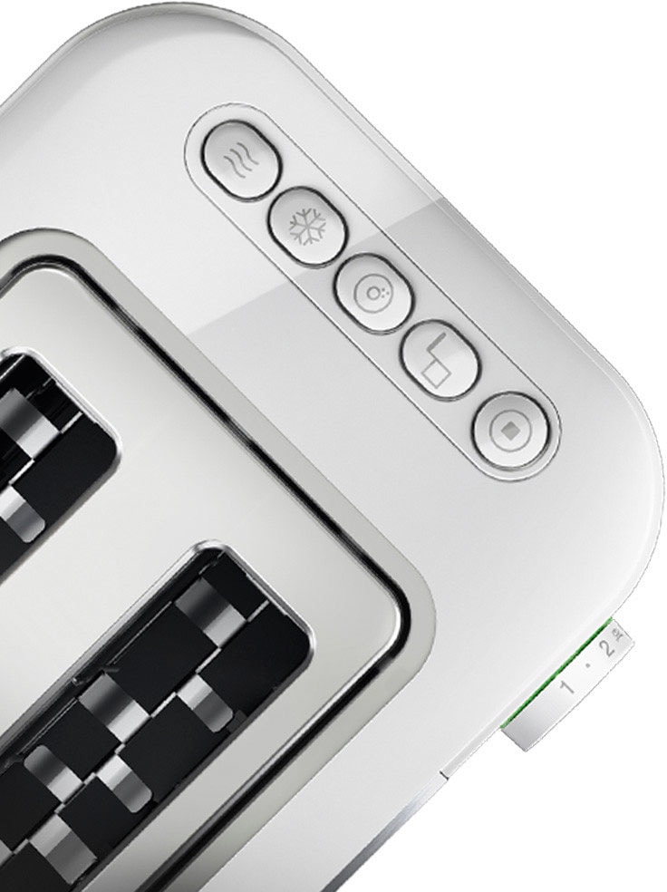 Braun Toaster »HT 5010.WH weiß silber ID Collection«, 2 kurze Schlitze, 1000 W