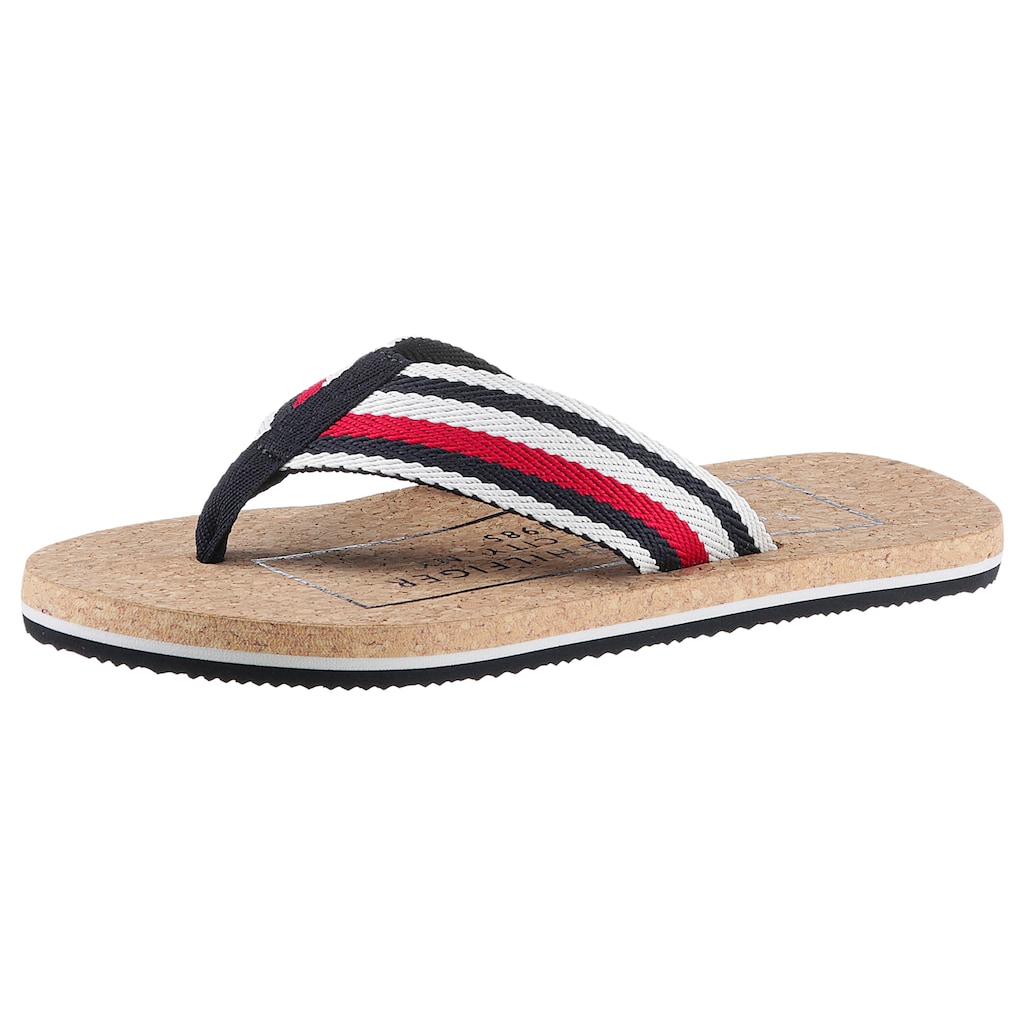 Tommy Hilfiger Zehentrenner »HILFIHER CORK BEACH SANDAL«