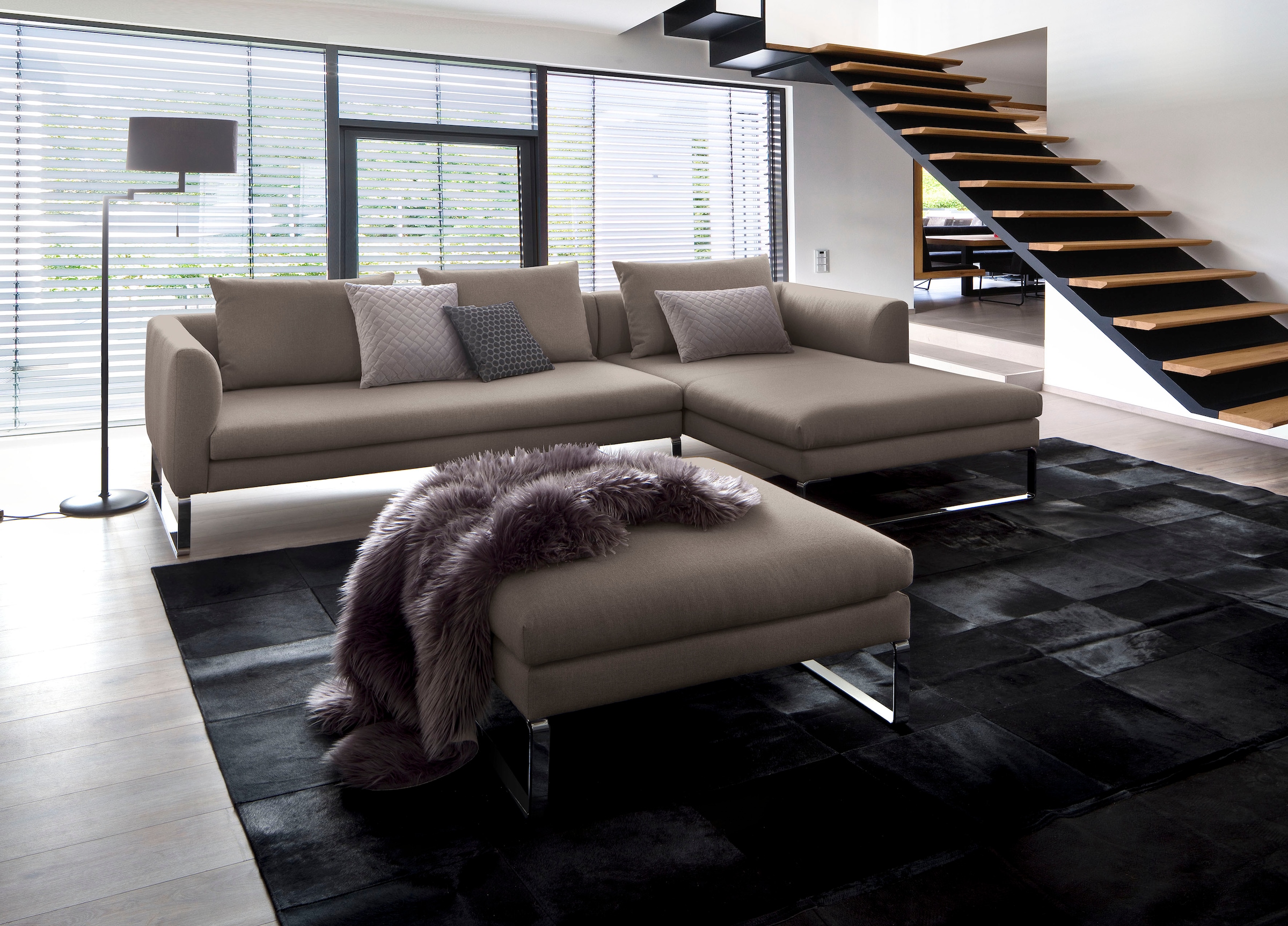 3C Candy Ecksofa »Avola modern elegantes Designsofa mit Bügelfuß, L-Form«, bequem und komfortabel