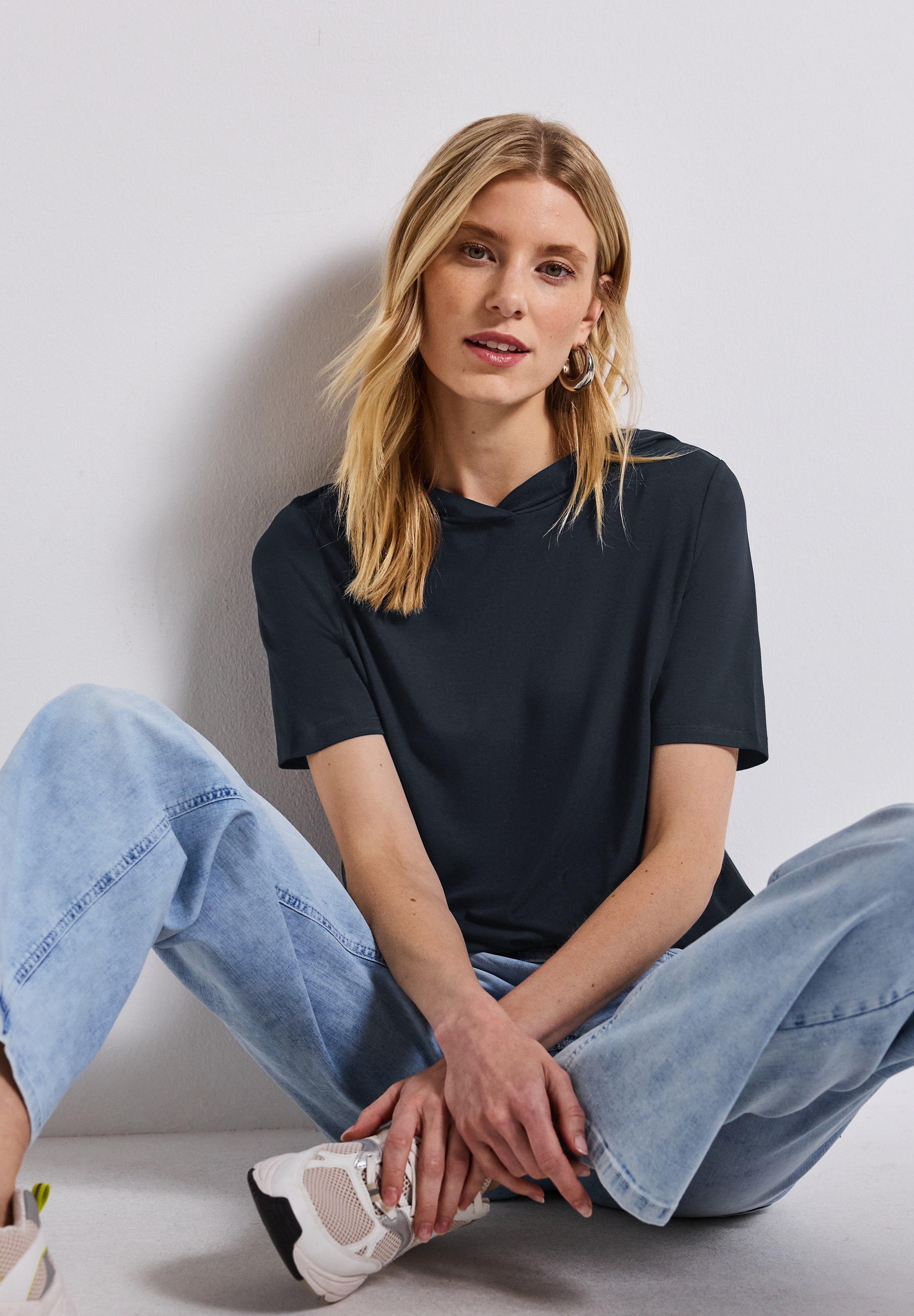 STREET ONE T-Shirt, mit Kapuze