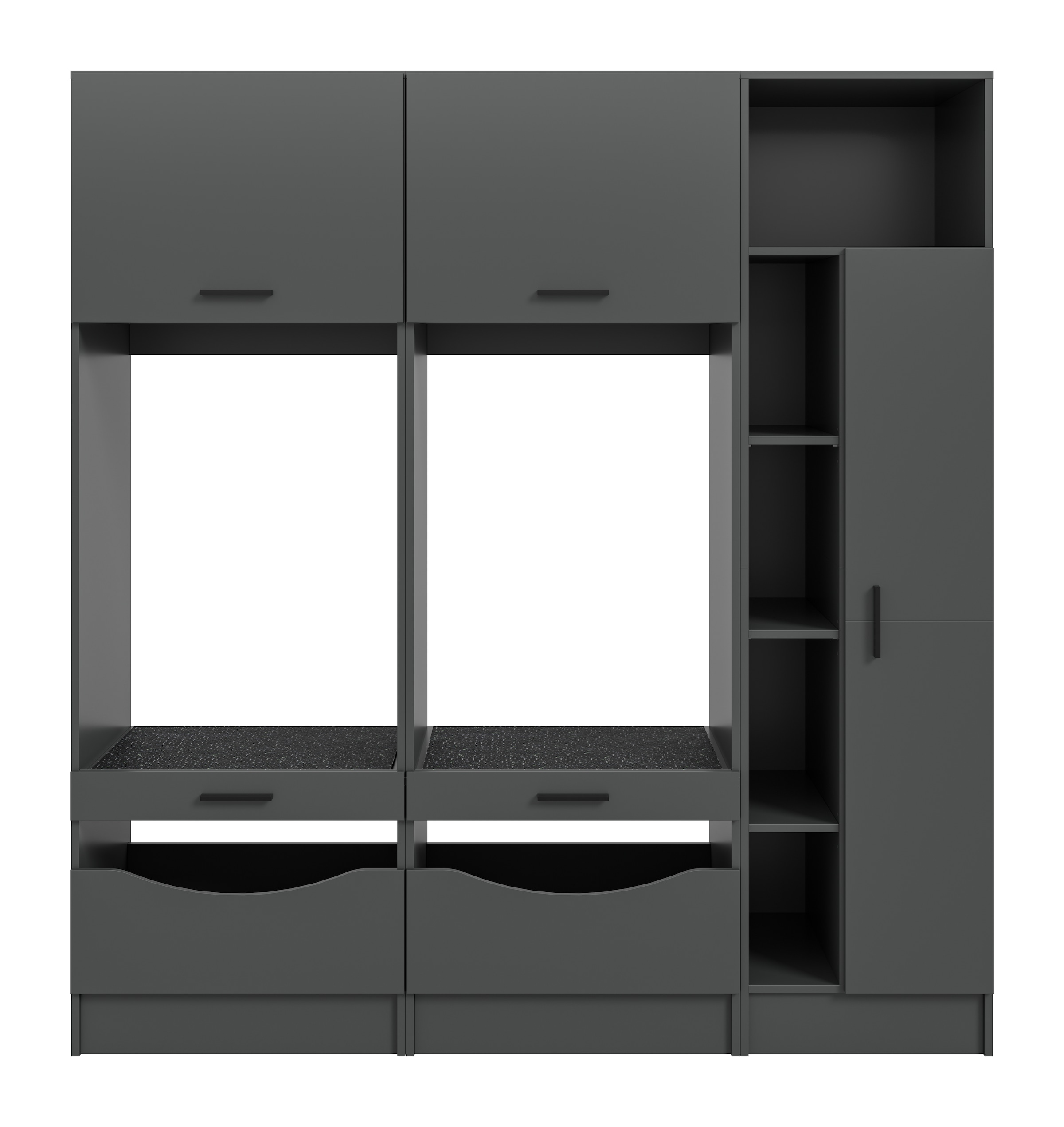 welltime Badmöbel-Set »FALAS,  3-teilig, Hauswirtschaftsraum Set, Breite 182 cm« 2x Waschmaschinenumbau- & 1x Mehrzweckschrank, 
