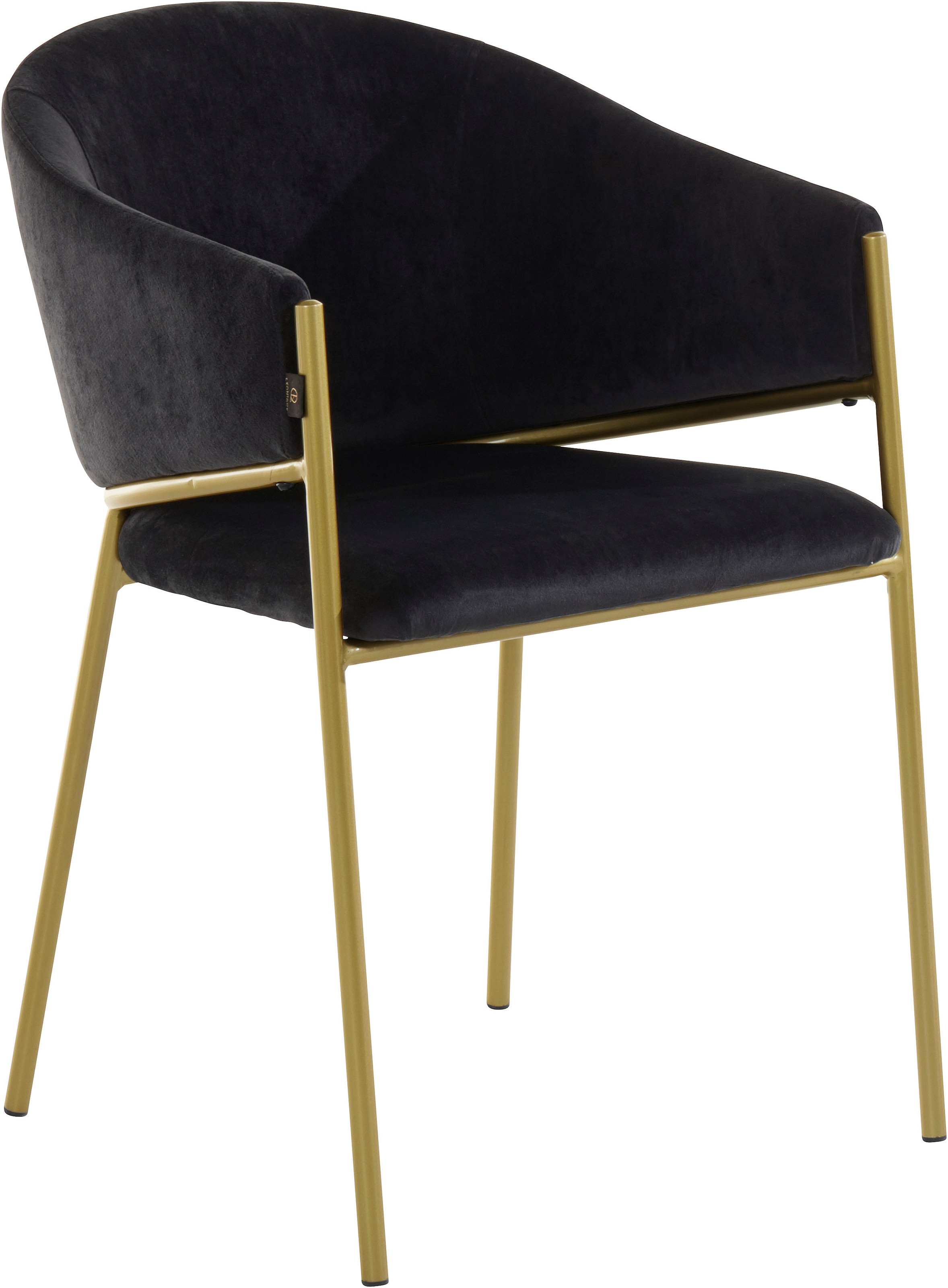 Leonique Esszimmerstuhl cm mit St., einem goldenen Sitzhöhe 2 online Metallgestell, kaufen 49 Veloursstoff, »Évreux«
