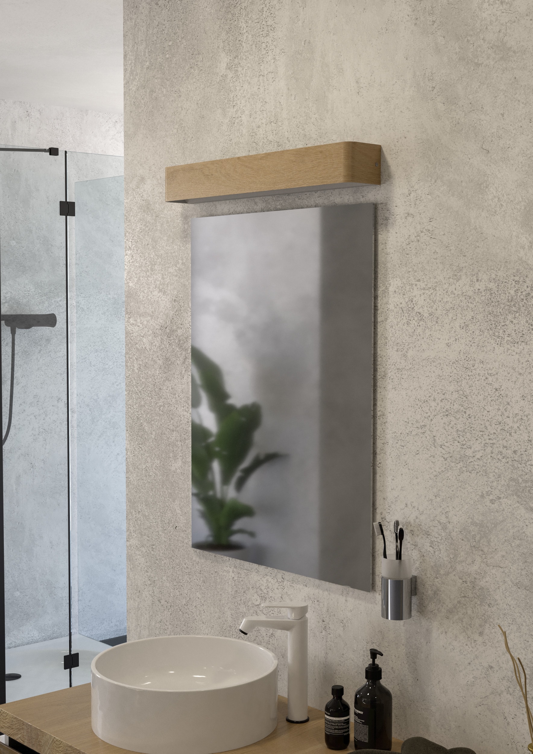 EGLO Wandleuchte »SANIA 6 Wandlampe - Stahl - LED - 26,5W - IP44« LED-Modul 1 Stk. Warmweiß Spiegelampe, Badezimmerleuchte, Wandstrahler, L62 x H8 x AL9 cm