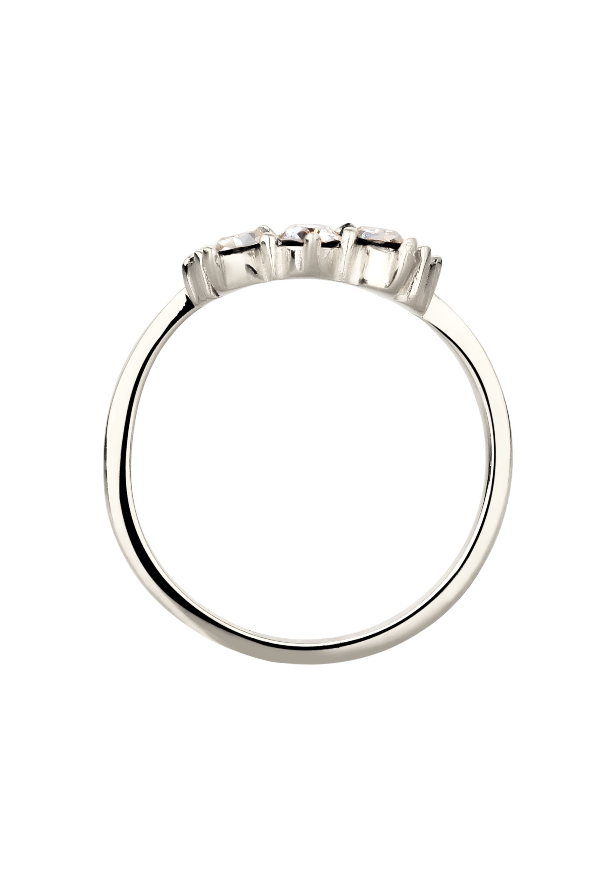 Elli Silberring »Ring Krone mit Kristallen von Swarovski® 925 Sterling Silber«