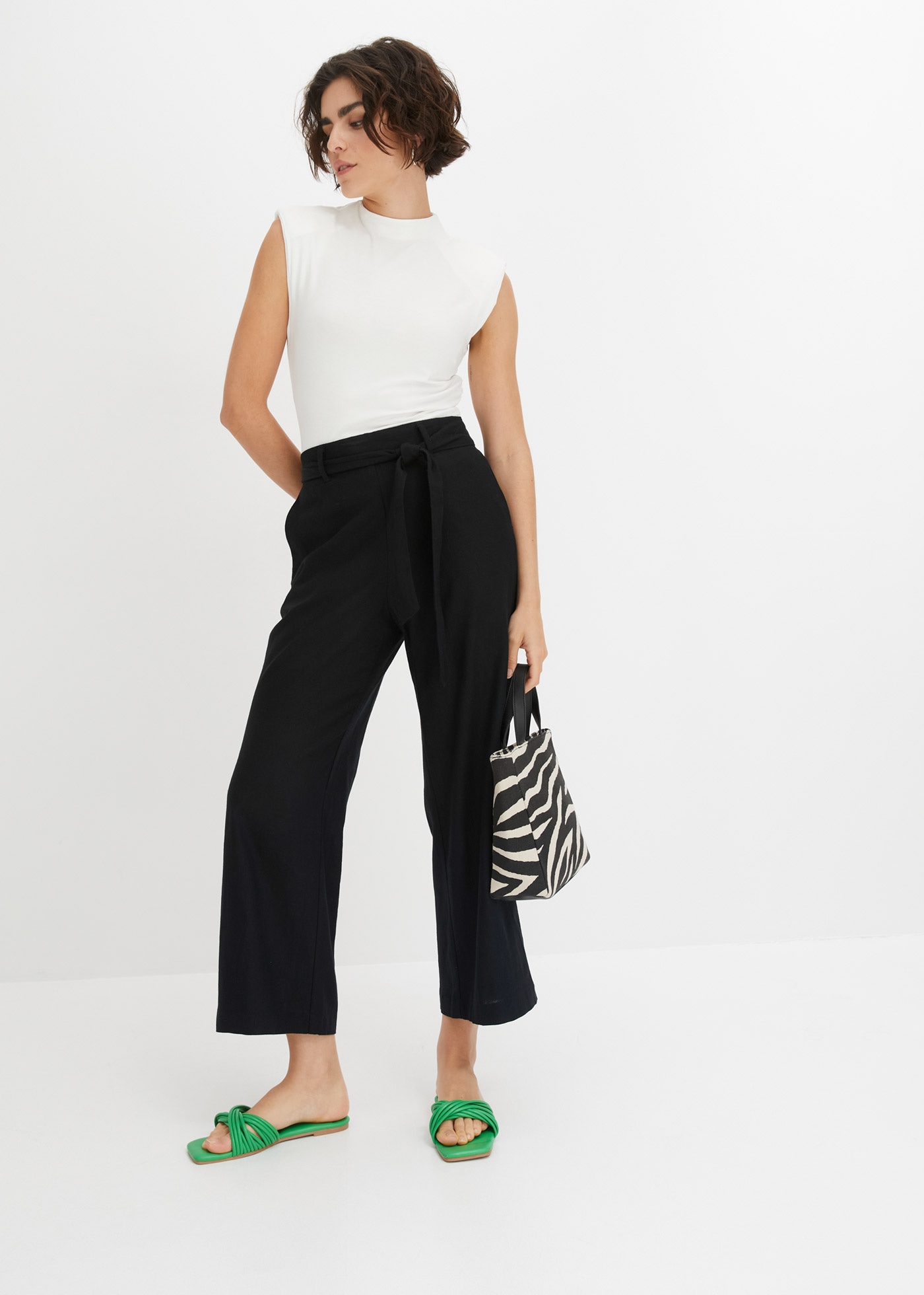 bonprix Culotte »Culotte aus luftigem Leinen-Mix«  Culotte aus luftigem Leinen-Mix
