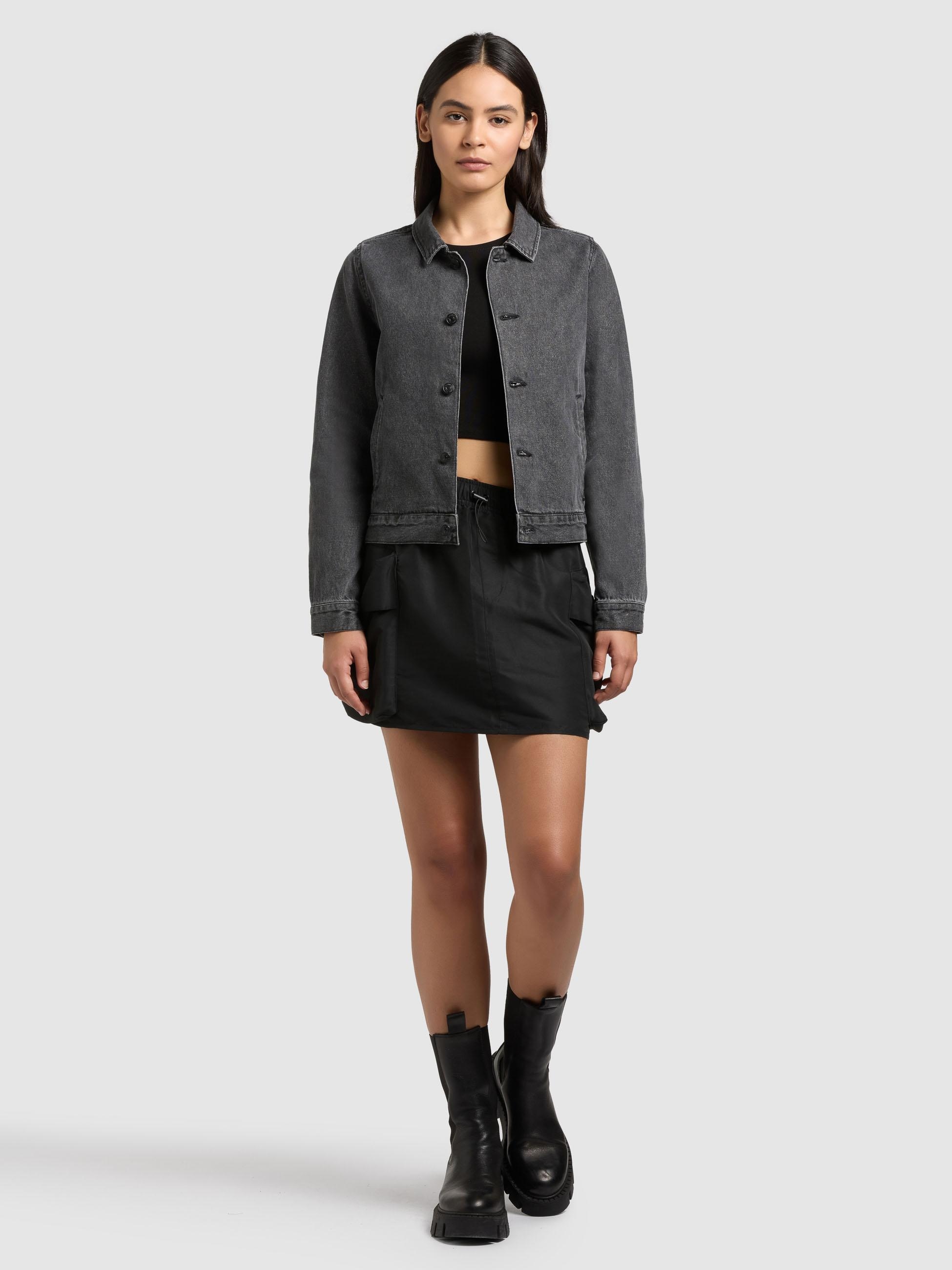 khujo Jeansjacke »Jeansjacke Renia« ohne Kapuze Moderne Damen Denim-Jacke