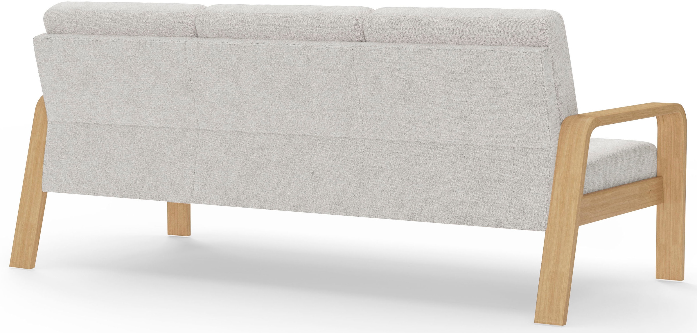 sit&more 3-Sitzer »Kolding«, Armlehnen aus Buchenholz in natur, verschiedene Bezüge und Farben