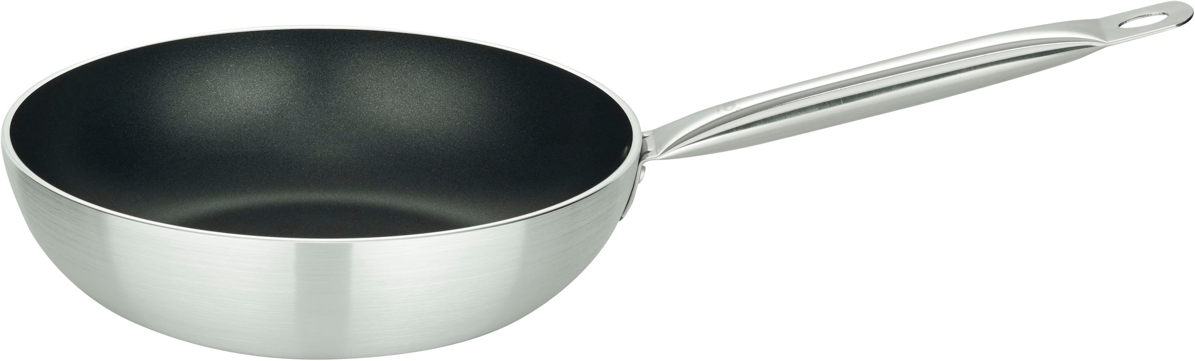 Wok »Bistro-Line«, Aluminium, (1 tlg.), langer, handlicher Edelstahl Profi Griff, Ø 28...