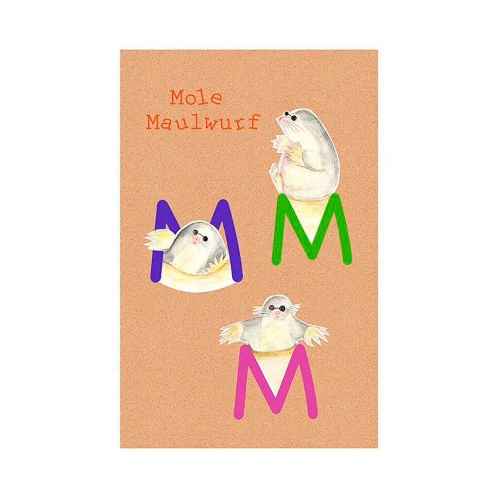 Komar Poster »ABC Animal M«, Buchstaben, (1 St.)