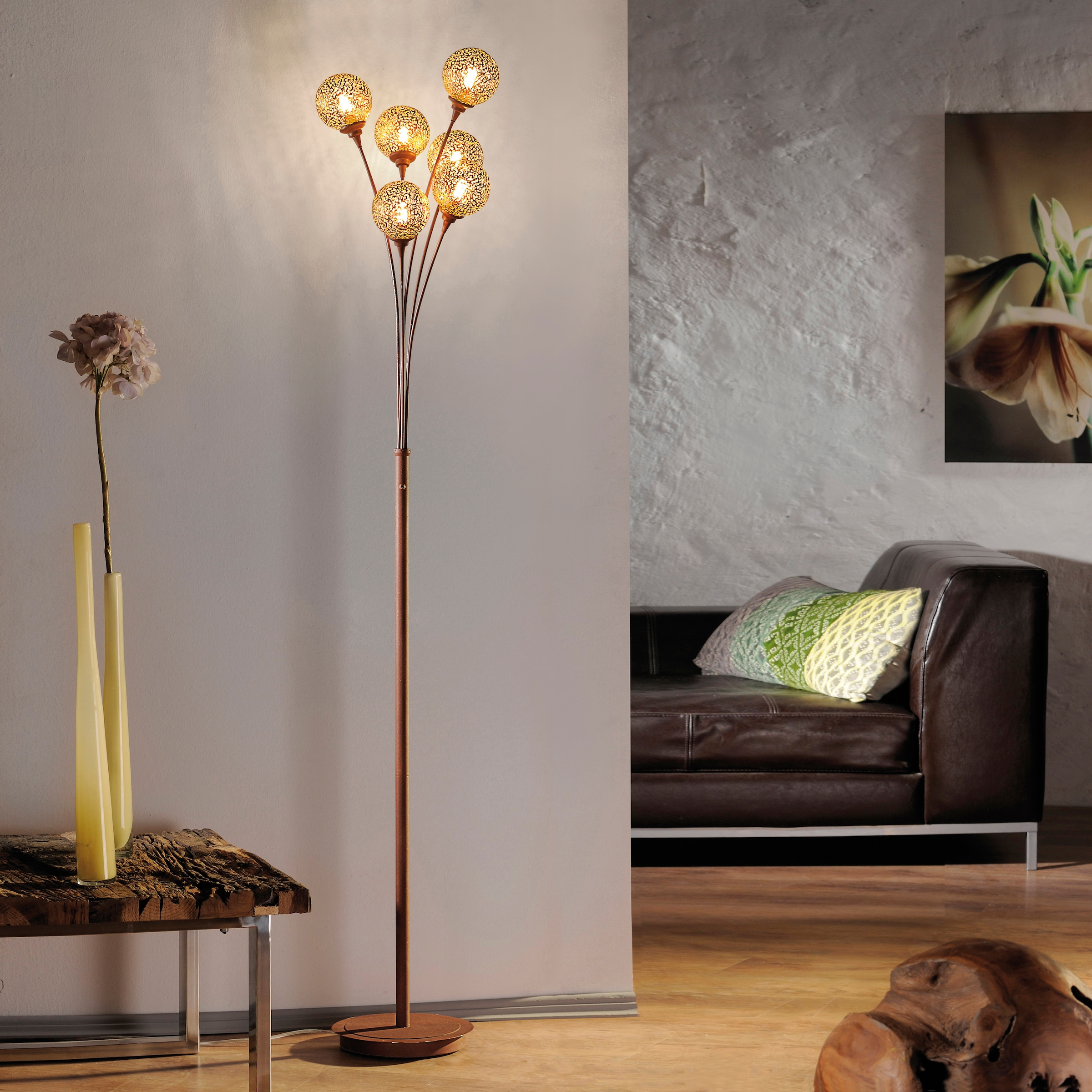 Paul Neuhaus Stehlampe »GRETA«, 6 flammig-flammig, ExklusiveG9, Schalter,  Kippschalter kaufen im OTTO Online Shop