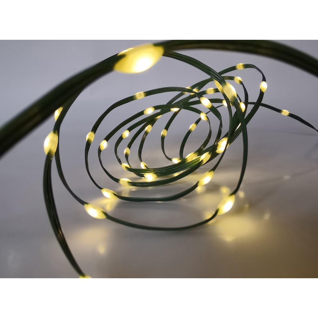 Star-Max LED-Lichterkette »Weihnachtsdeko aussen, inklusive 6/18h Timer«, 100 St.-flammig, aus einem biegbarem Kupferdraht