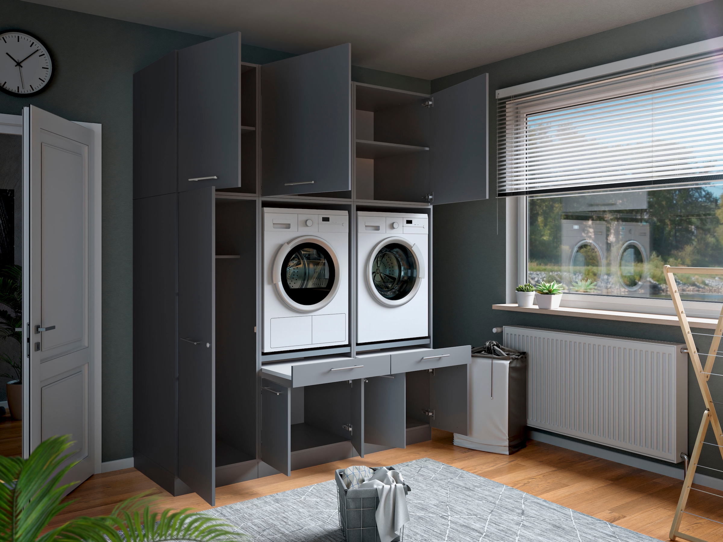 Laundreezy Mehrzweckschrank-Set »Laundreezy, 6-tlg. Mehrzweckschrank-Set B/H/T 186/238/68 cm« 6 Stk. tlg.