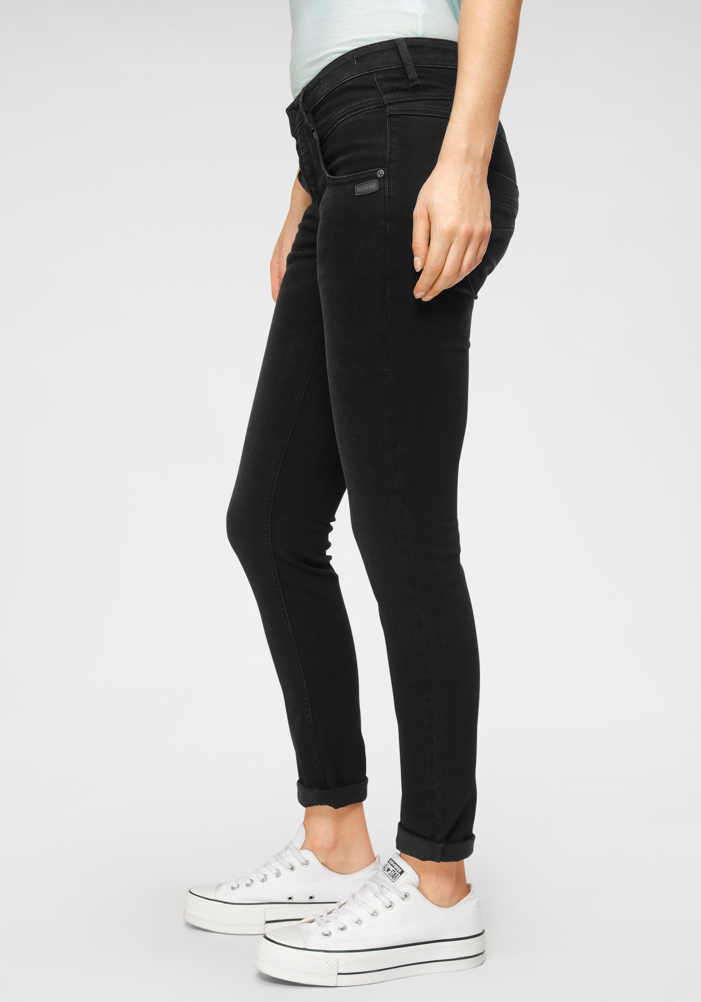 GANG Skinny-fit-Jeans »94Medina«, mit stylischer Knopfleiste halb OTTO online bei offener