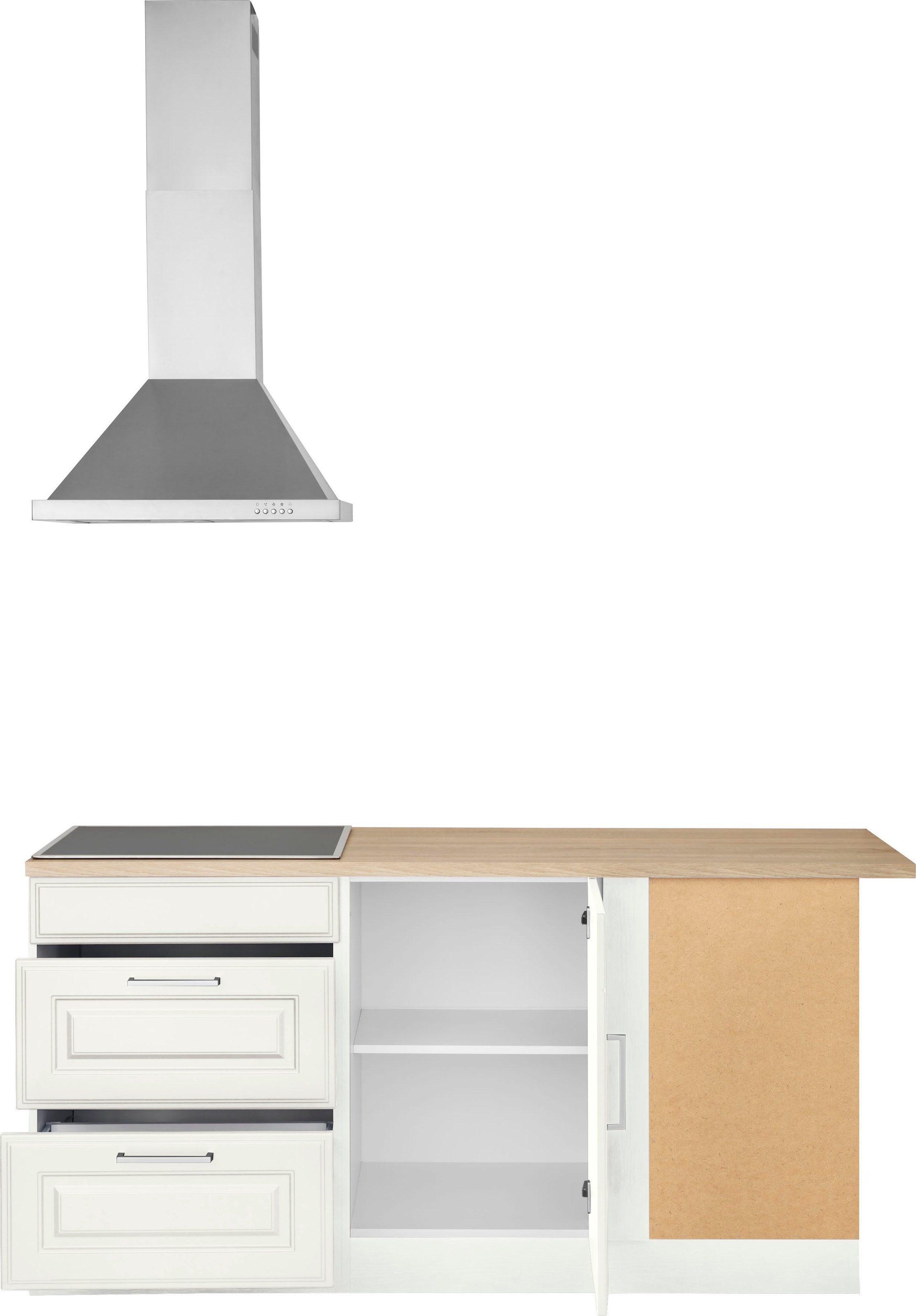 KOCHSTATION Winkelküche »KS-Stockholm«, mit E-Geräten,260 x 170 cm, mit hochwertigen MDF Fronten
