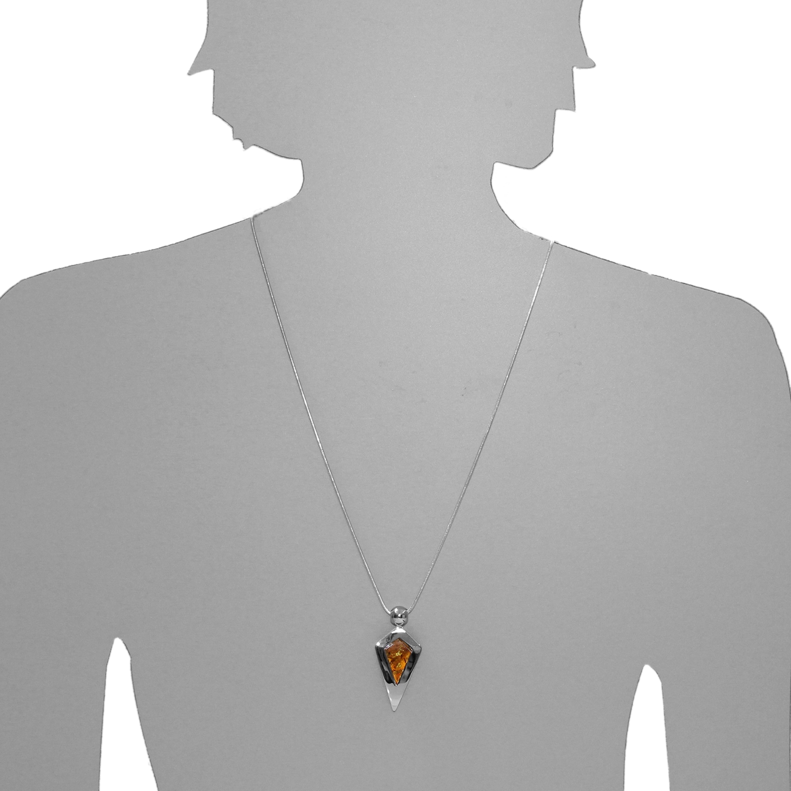 OSTSEE-SCHMUCK Kettenanhänger »- Erka - Silber 925/000 - Bernstein«