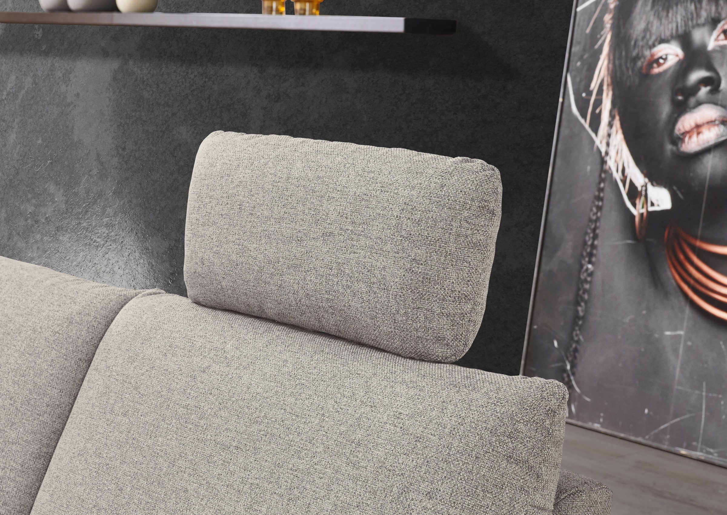 Home affaire Ecksofa »Sarsina: mit Tonnentaschen-Federkern, perfekt zum Entspannen L-Form« inklusive 2 motorischen Relaxfunktionen mit Herz-Waage-Beschlag