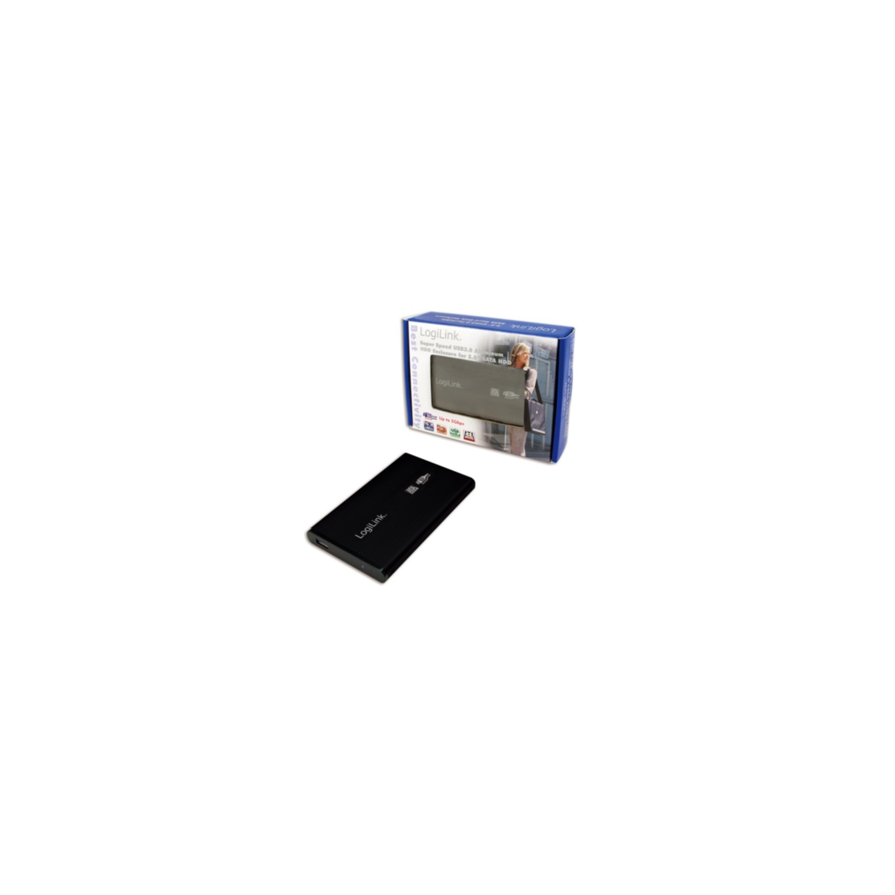 LogiLink HDD-Festplatte »Super Speed USB 3.0 Aluminium-Gehäuse für 2,5'' SATA HDD«, 2,5 Zoll, Anschluss USB 3.2 Gen-1
