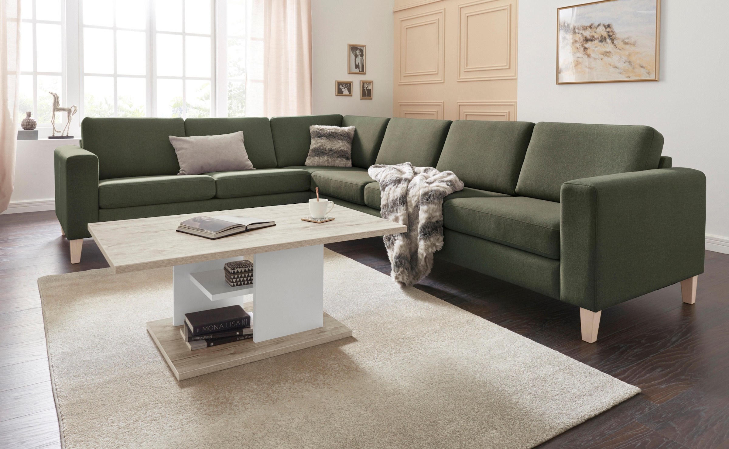 kaufen langer mit Wellenunterfederung, ATLANTIC Schenkel montierbar rechts oder »Terra«, home collection Ecksofa links online